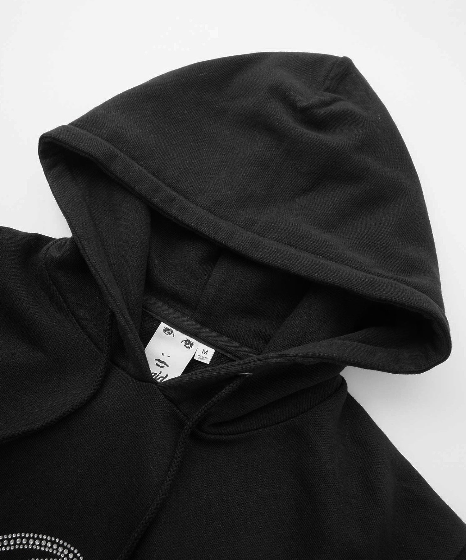 RHINESTONE CURSIVE LOGO SWEAT HOODIE