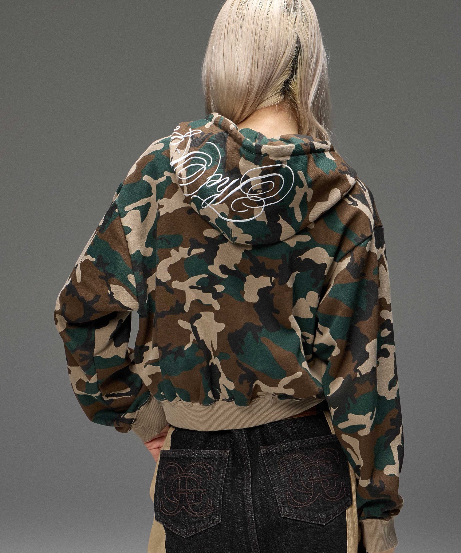 ALL OVER PRINT COMPACT ZIP UP SWEAT HOODIE