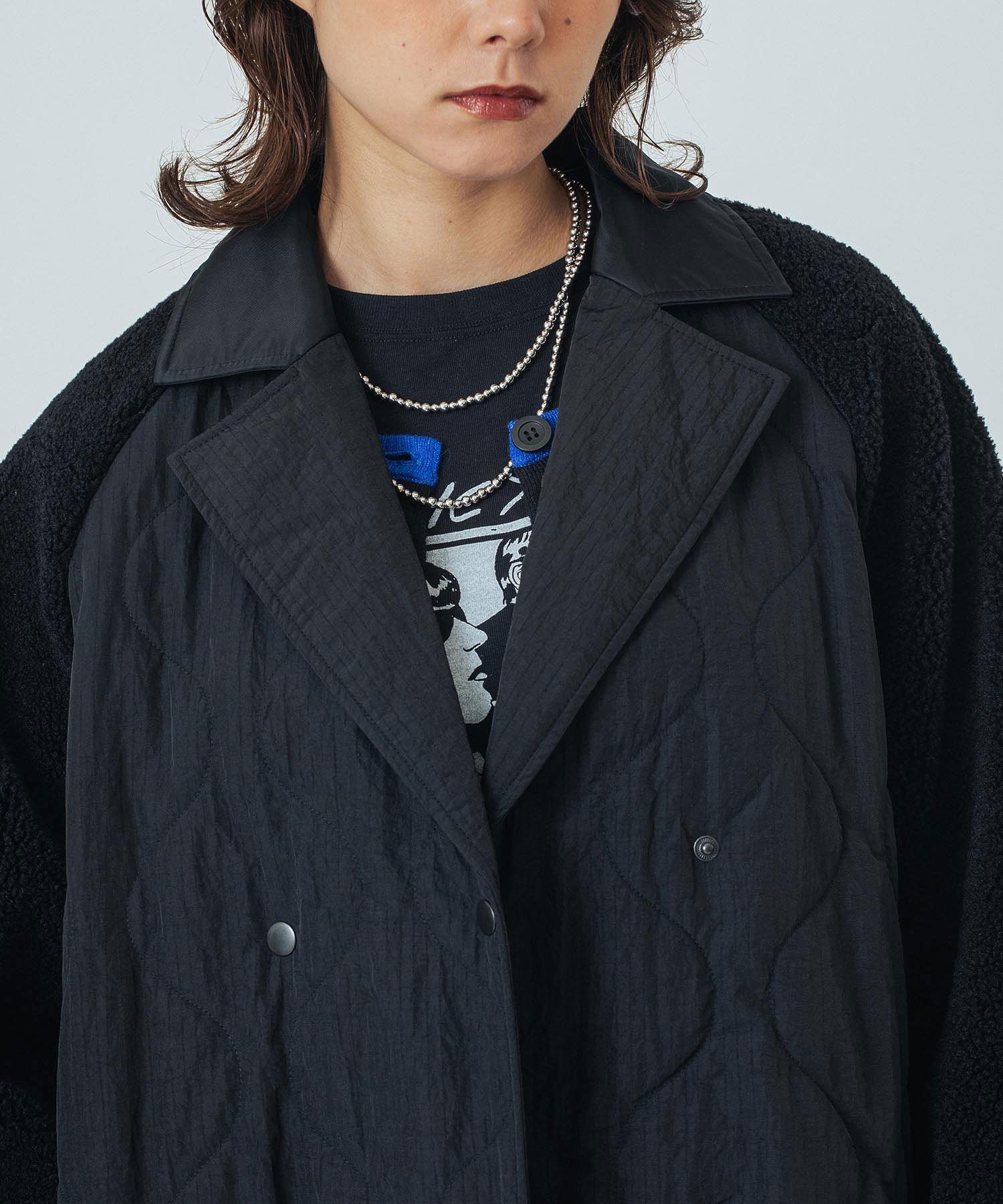 CREOLME/QUILTED LONG COAT