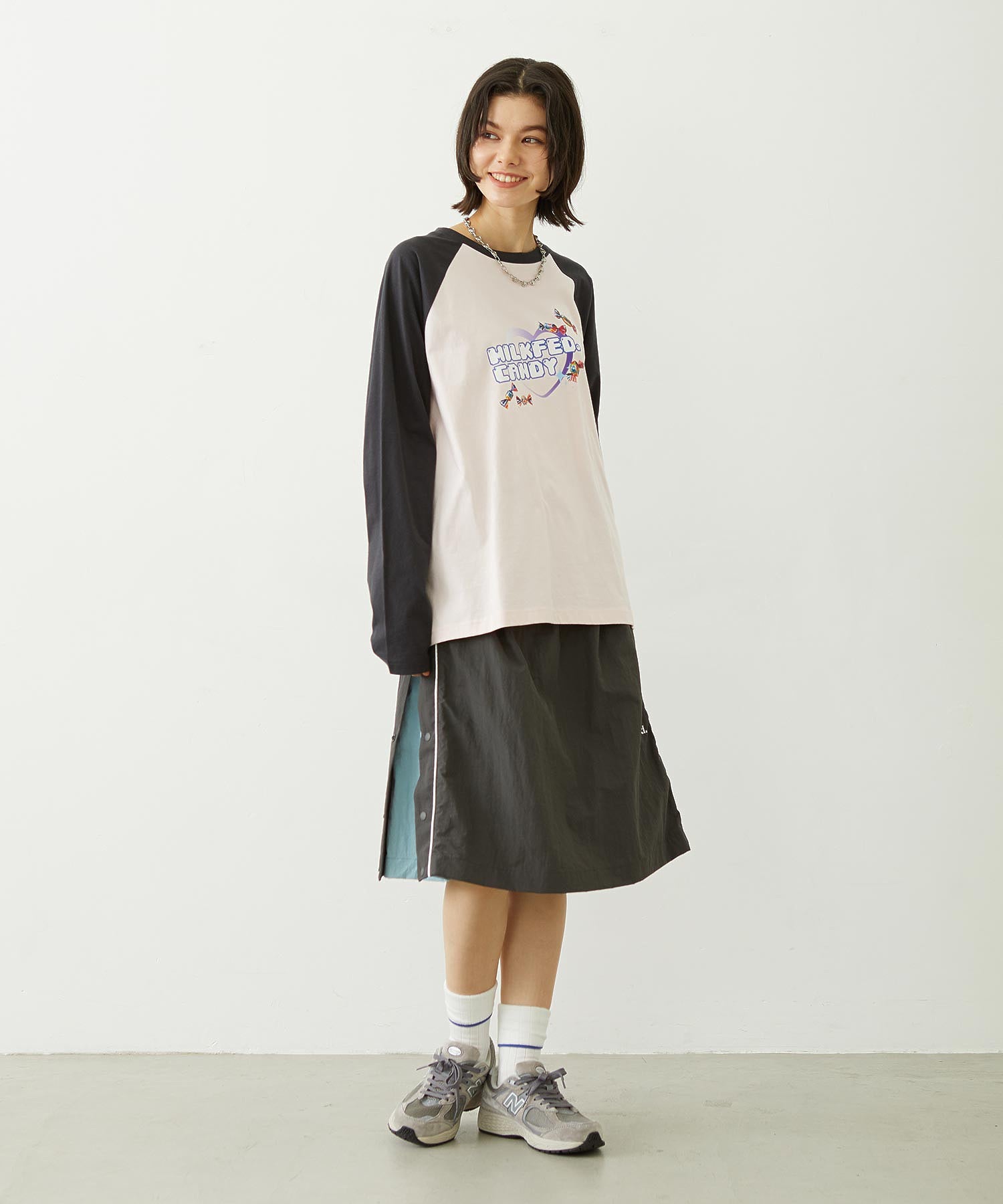 CUTOUT LOGO TRACK SKIRT