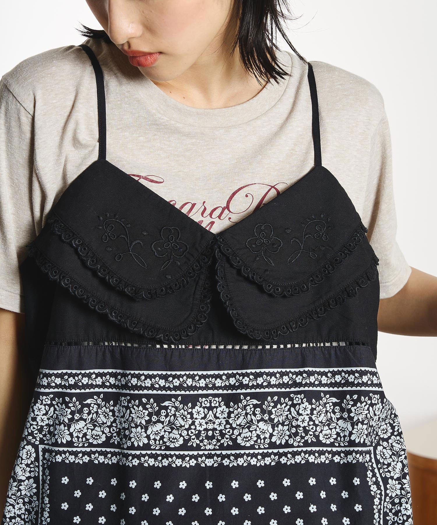 【ROSE BUD別注】INDIA IS BEAUTIFUL/BLACK BANDANA DRESS
