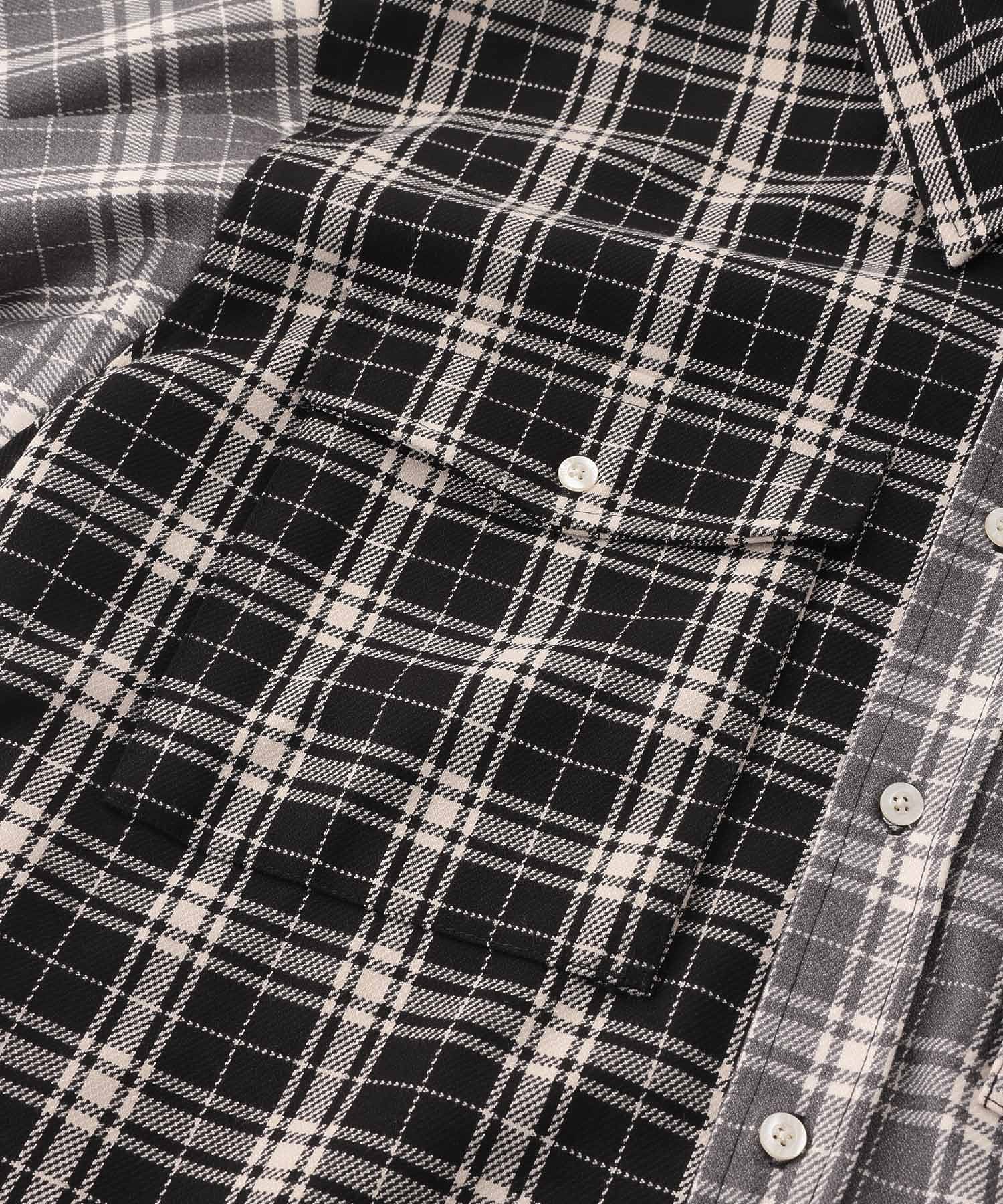 BICOLOR PLAID L/S SHIRT SILAS