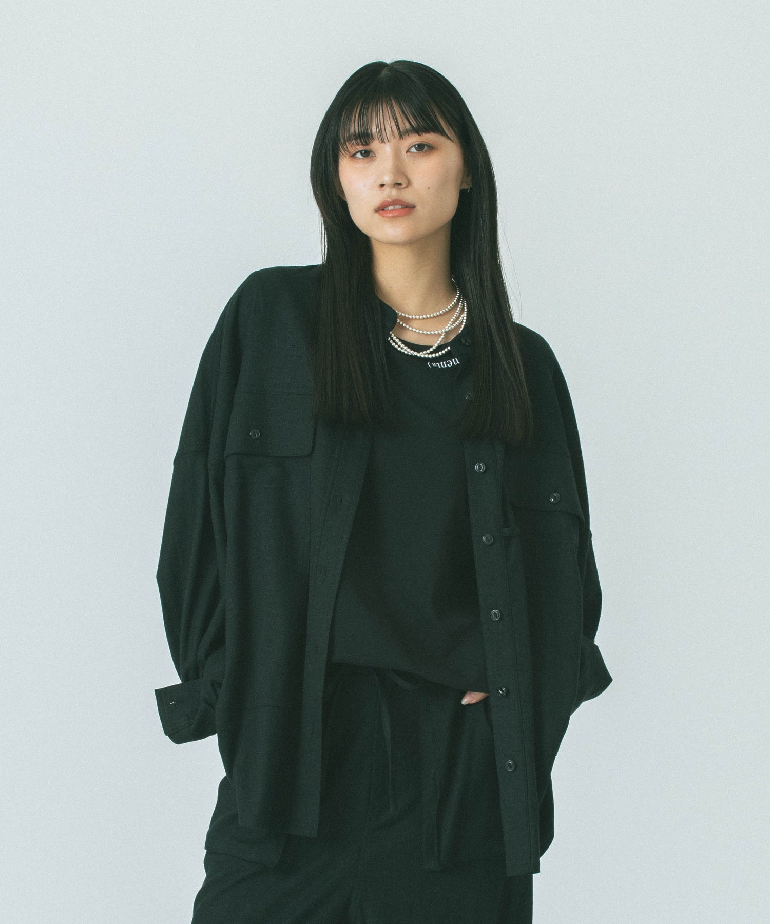 GENE HEAVENS/WORK POCKET BIG SHIRT