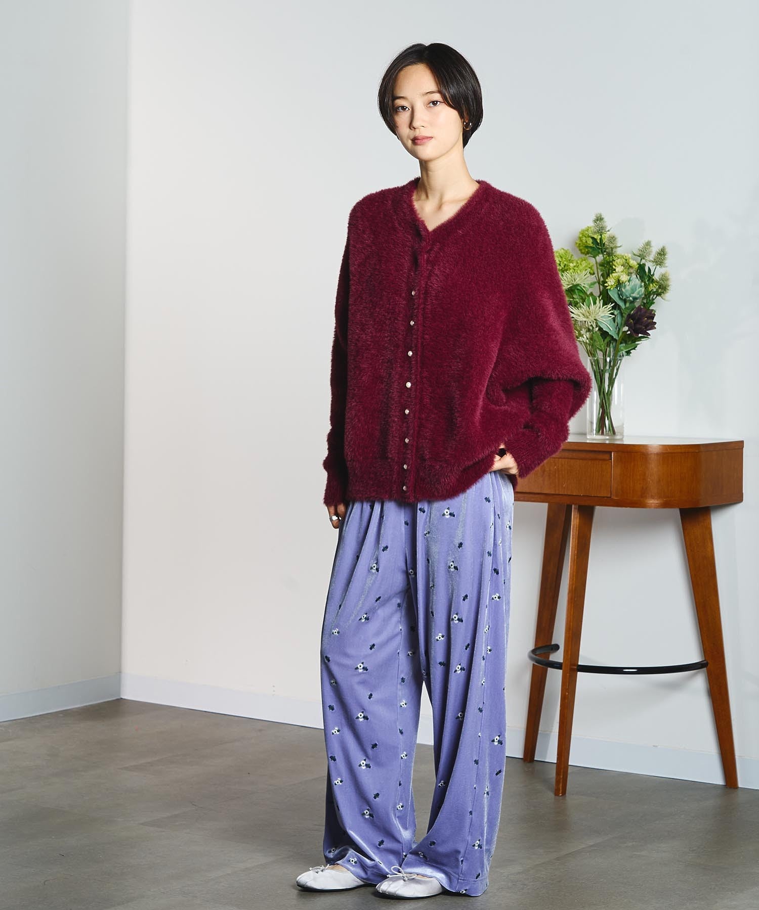 GENE HEAVENS/COTTON PEARL BUTTON CARDIGAN
