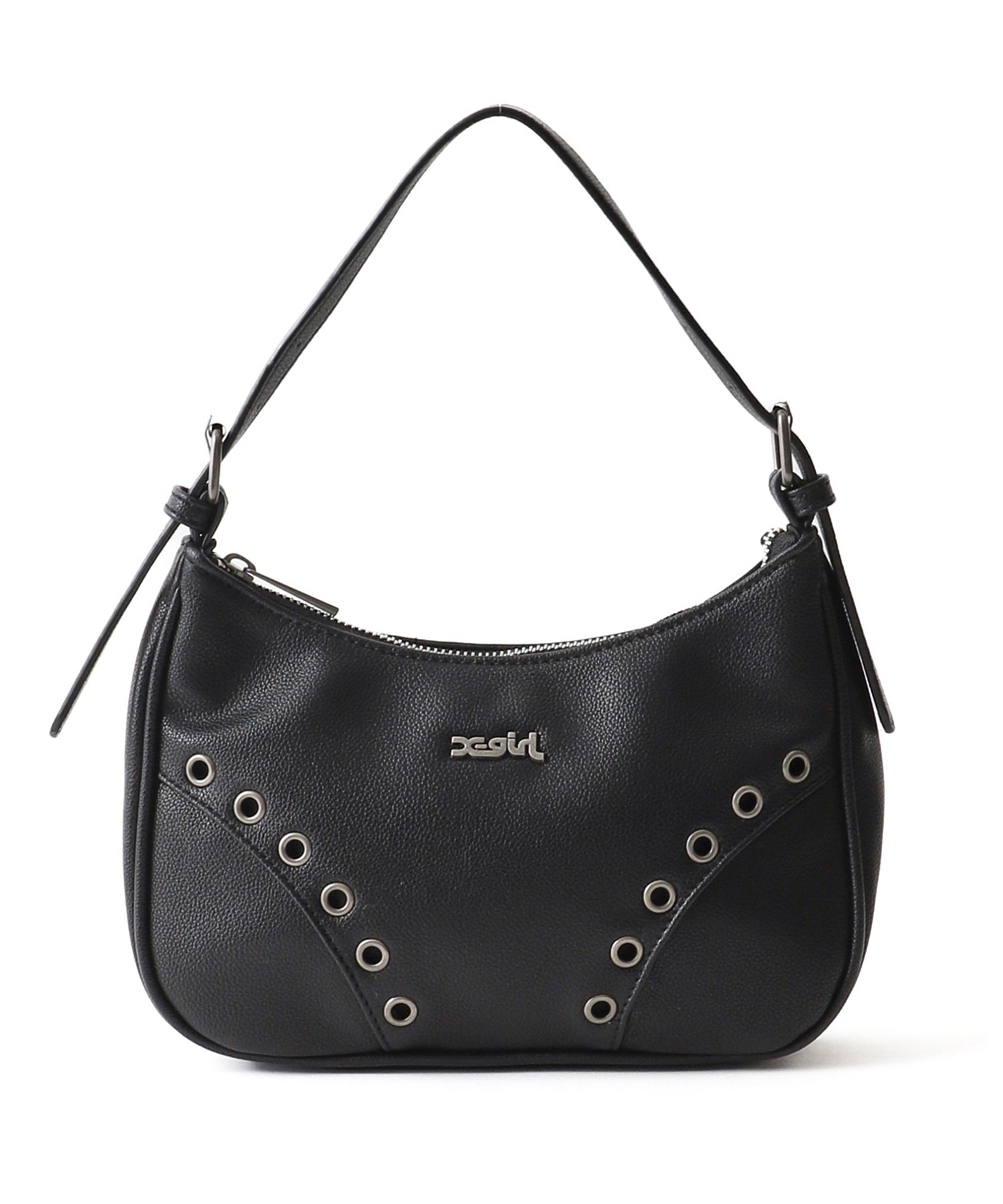 EYELET FAUX LEATHER HAND BAG