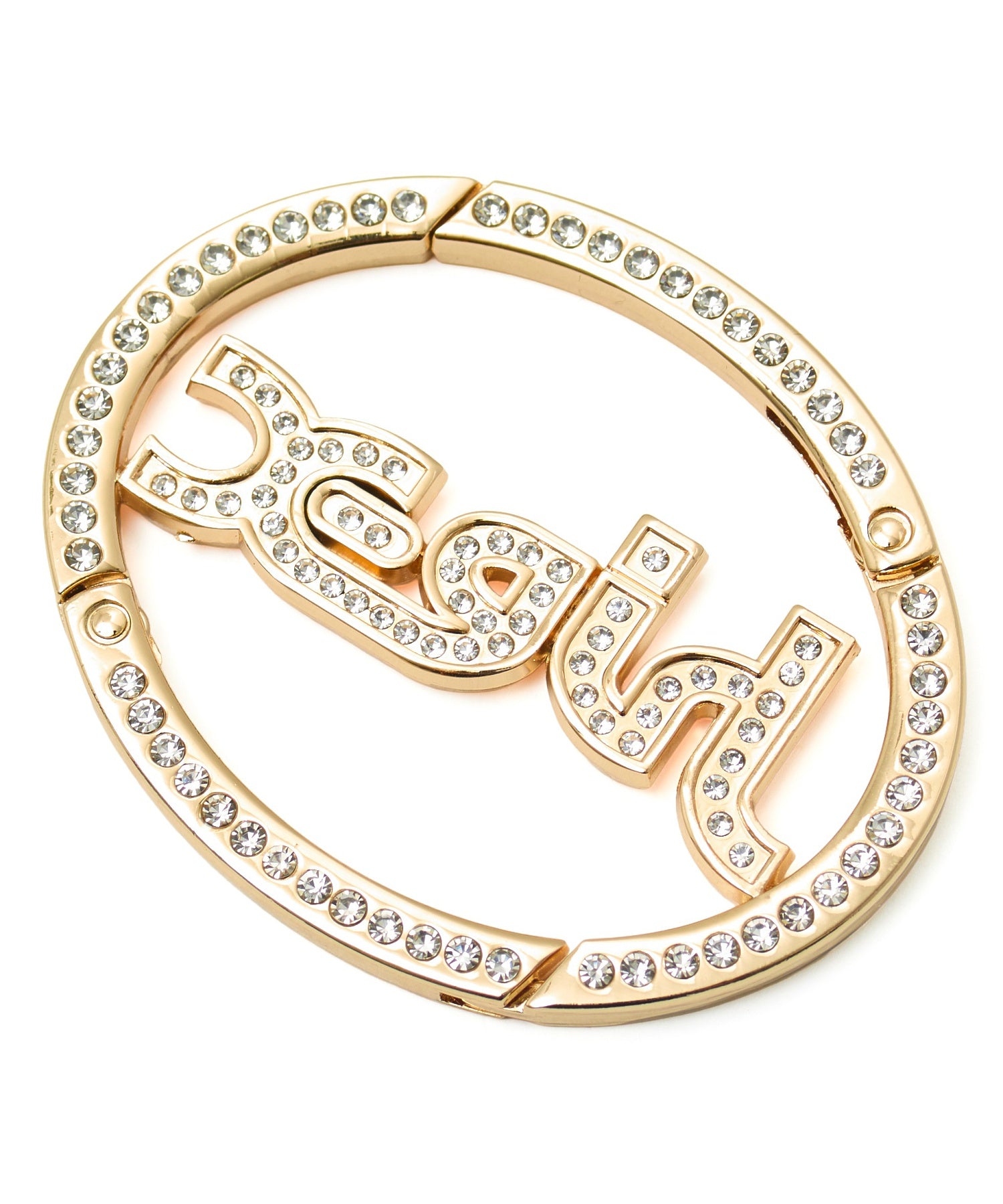 RHINESTONE MILLS LOGO CARABINER