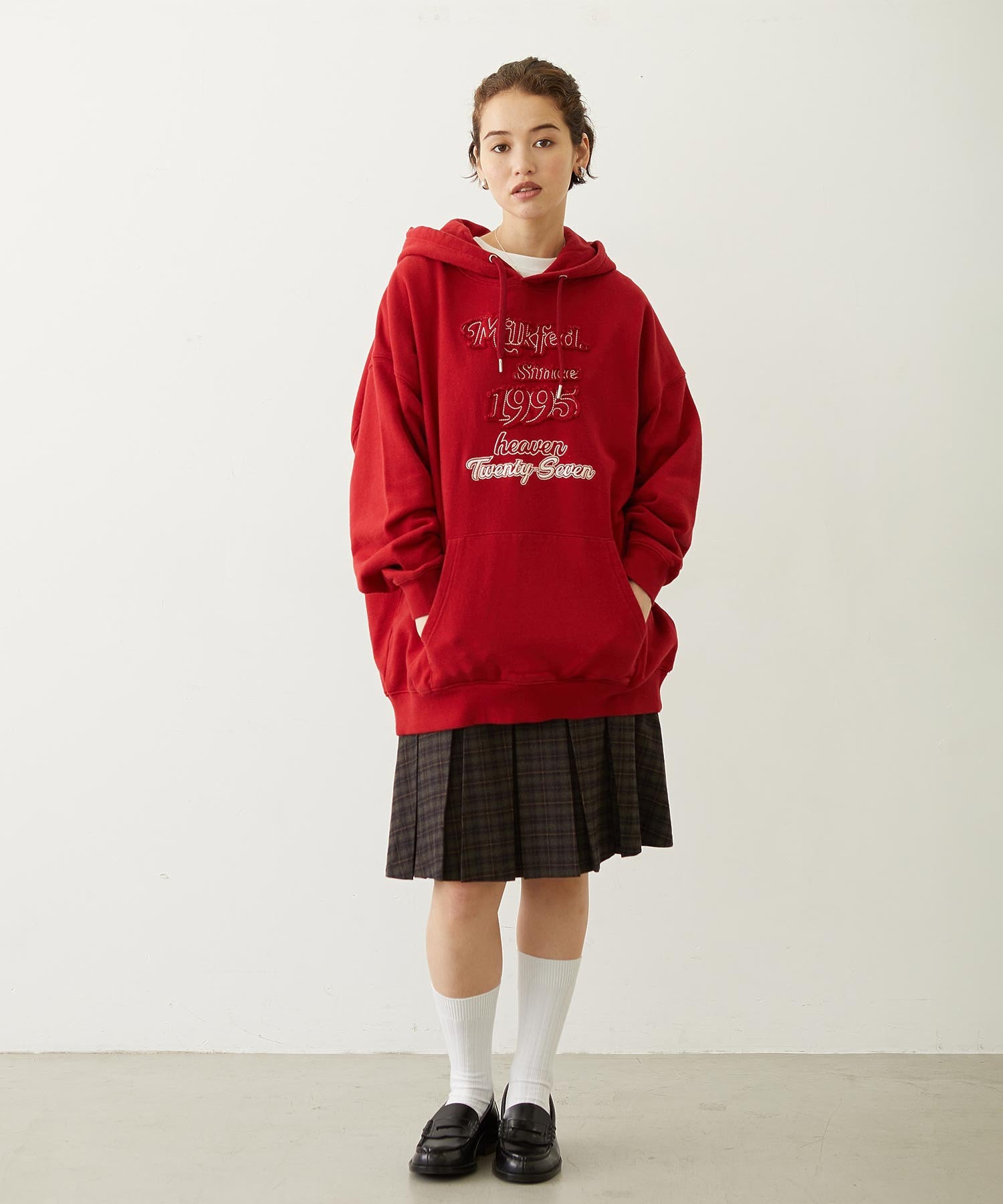 STITCHED LOGO SWEAT HOODIE