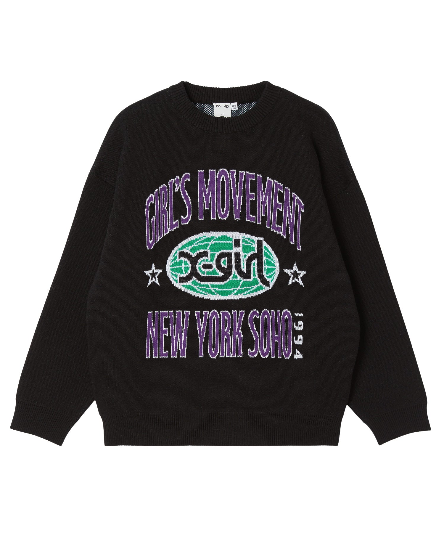 WORLD LOGO JACQUARD KNIT TOP