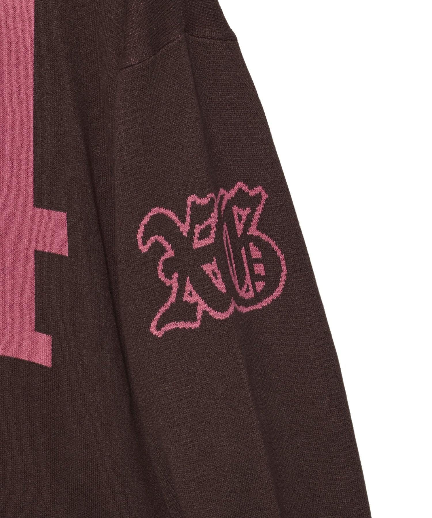 NUMBERING JACQUARD KNIT TOP