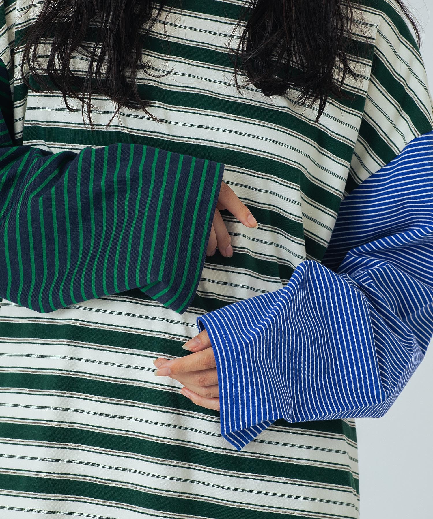 CREOLME/MULTI STRIPE L/S TEE