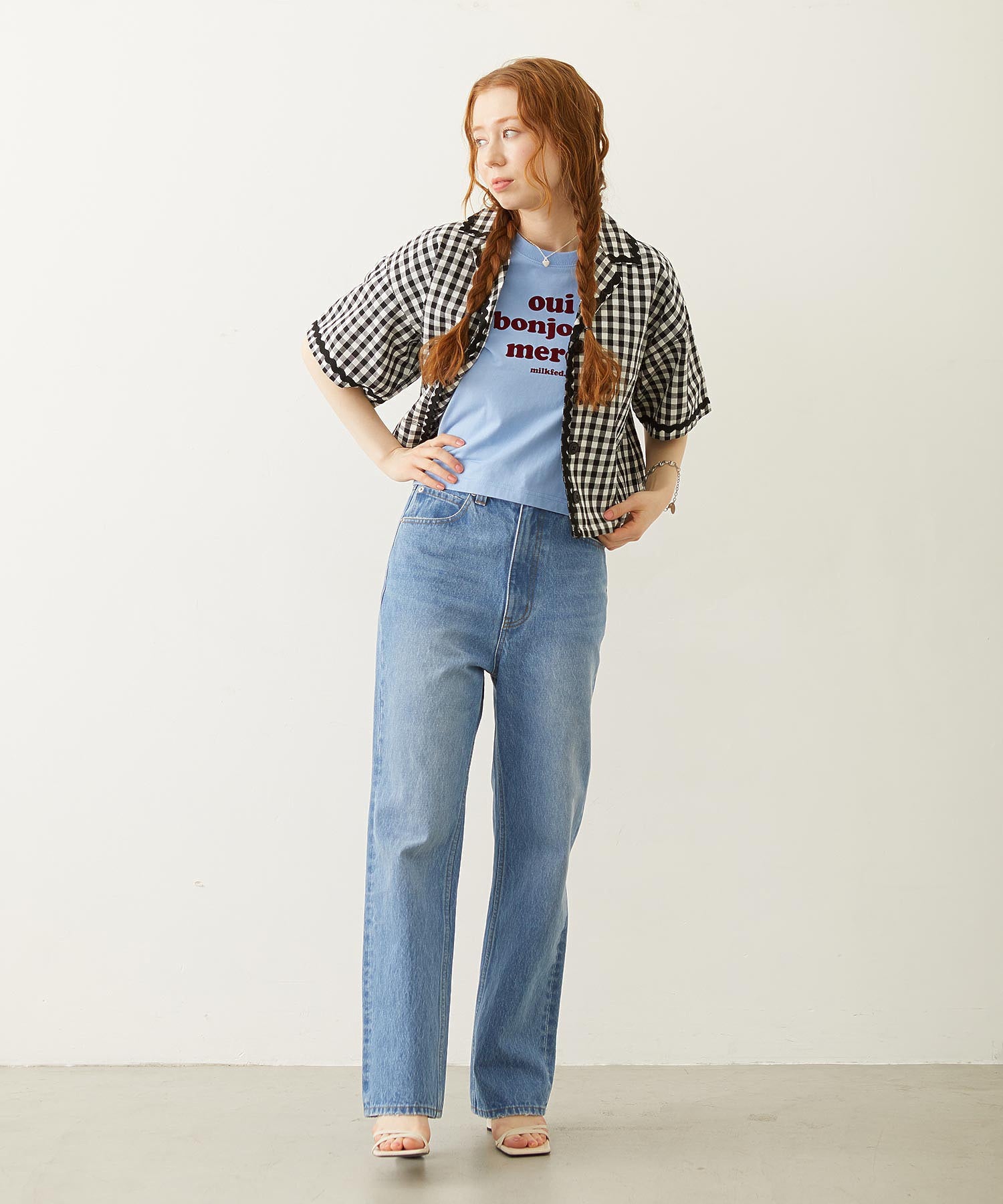 TRIMMED GINGHAM CHECK SHIRT