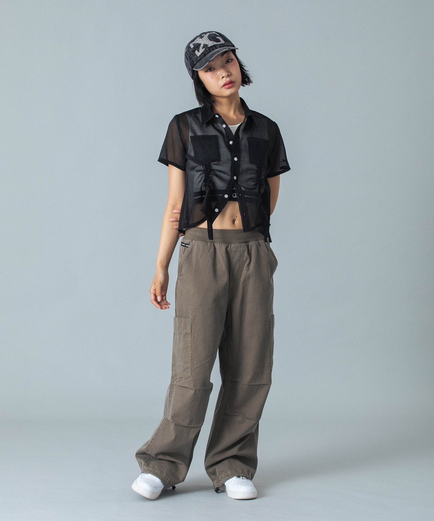 FRONT DRAWSTRING S/S SHIRT
