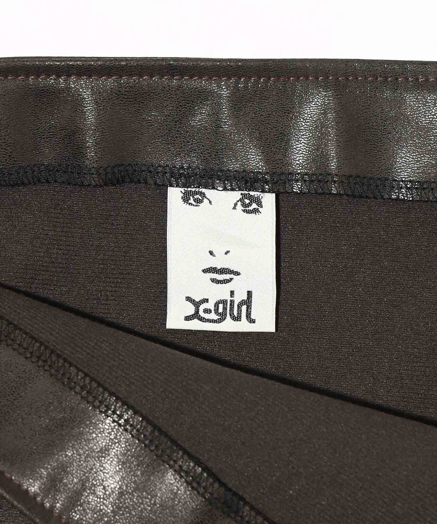 FAUX LEATHER MINI SKIRT X-girl
