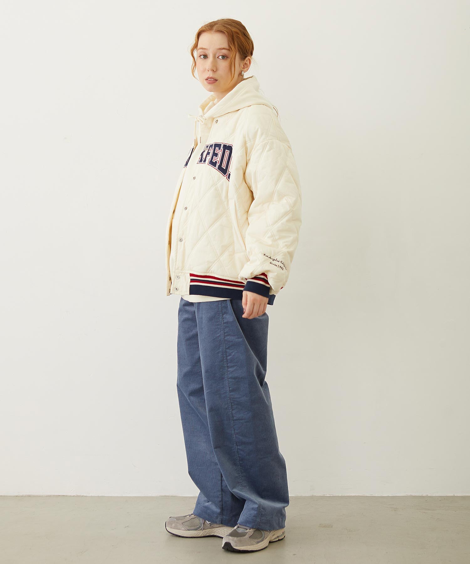 SATIN LOGO PATCH QUILTED JACKET