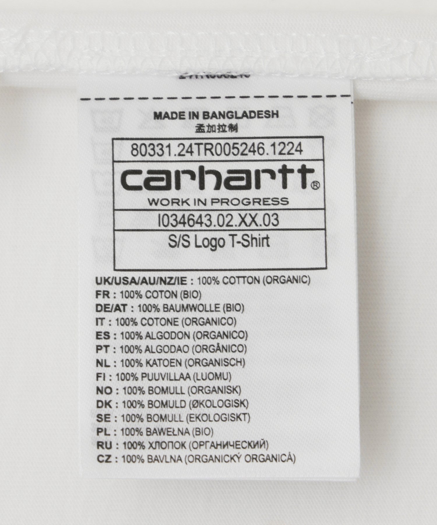 Carhartt WIP/カーハート/S/S LOGO T-SHIRT I034643