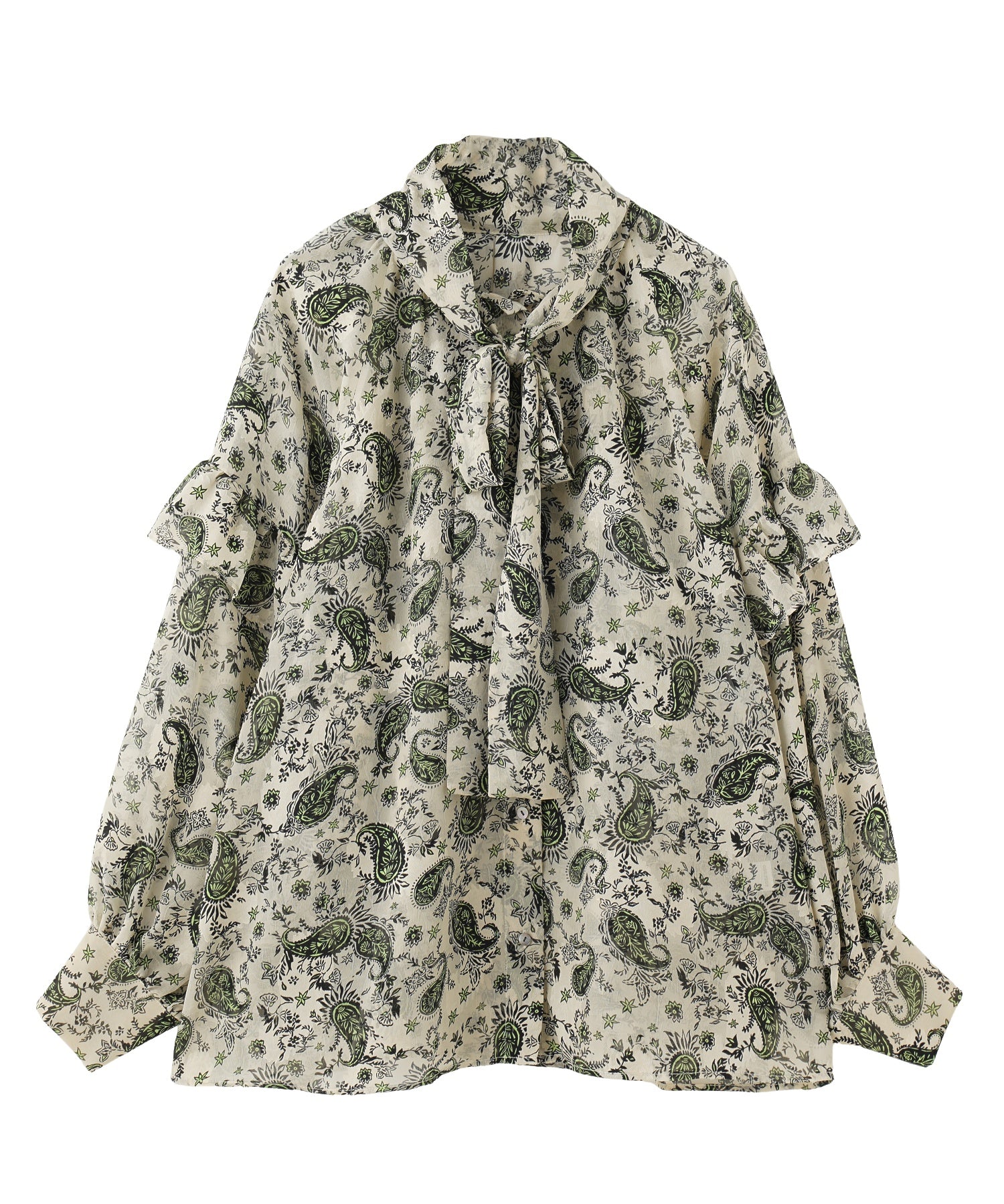 ジャガードプリントブラウス