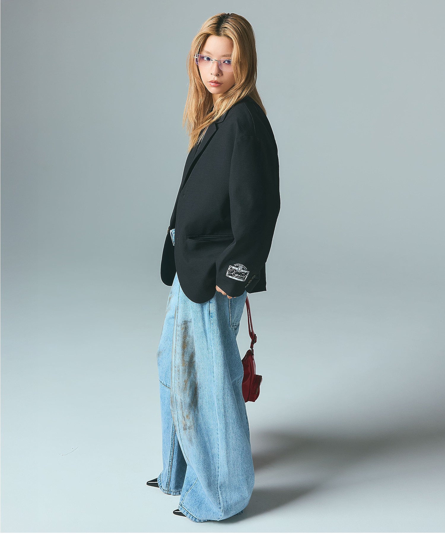 FACE LABEL TAILORED JACKET