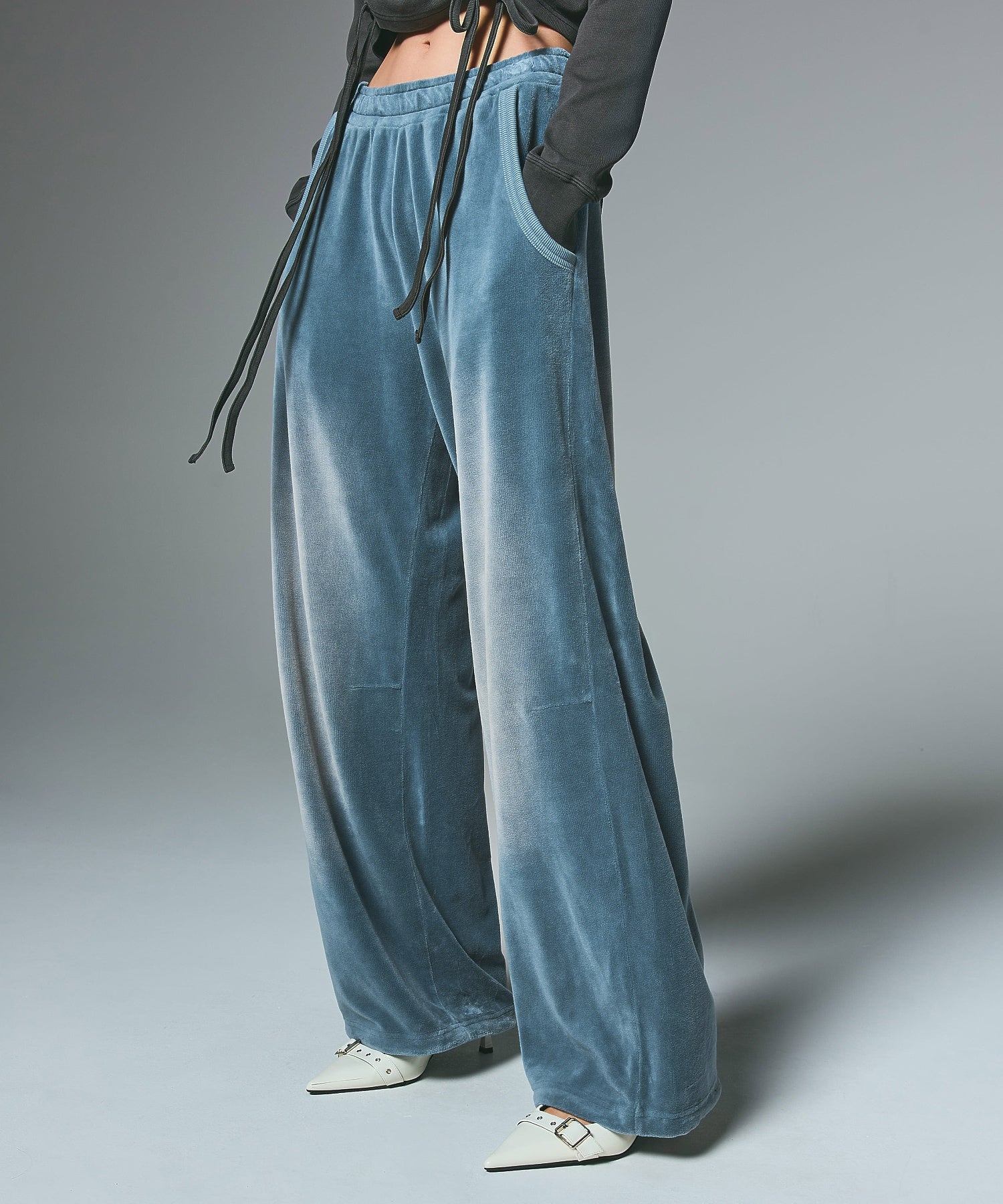 FADED VELOUR LOOSE FIT PANTS
