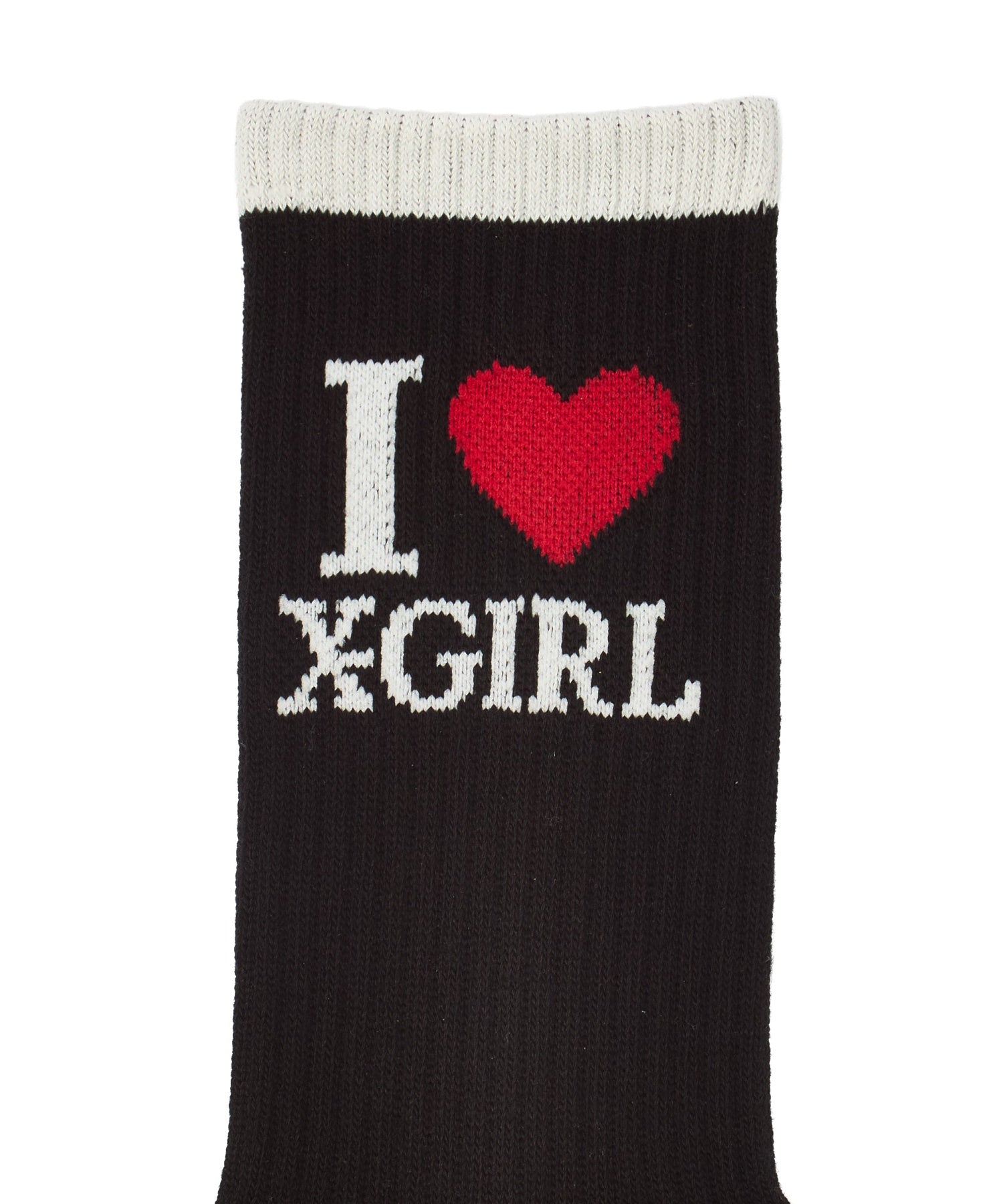 I LOVE X-GIRL RIBBED SOCKS