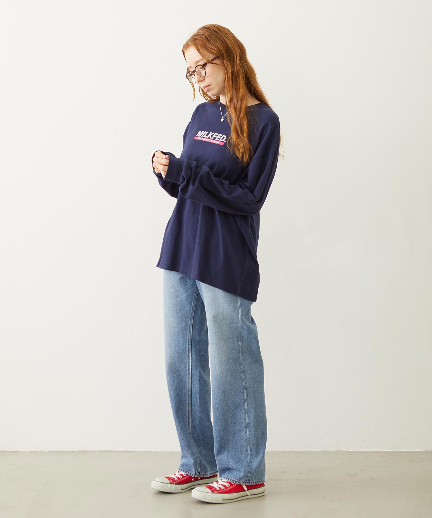 STENCIL CENTER LINE LOGO WIDE L/S TEE