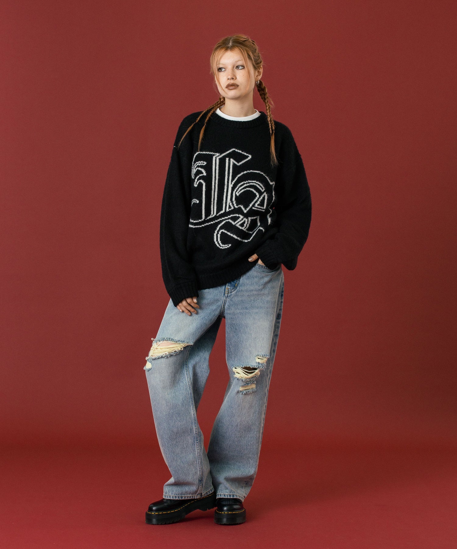 OLD ENGLISH MOHAIR KNIT SWEATER