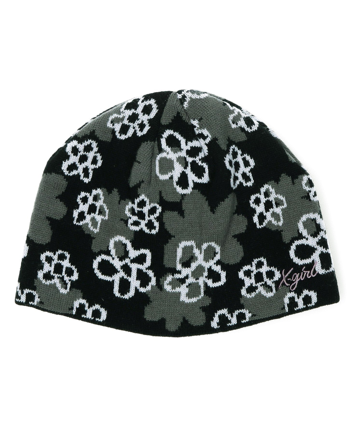 PIXEL FLOWER JACQUARD BEANIE