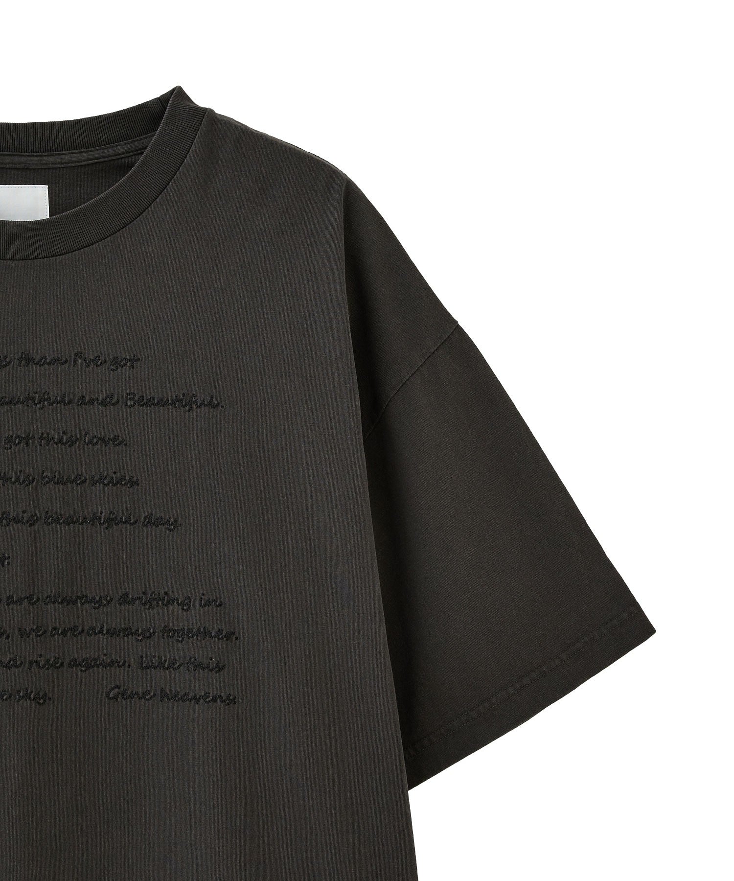 GENE HEAVENS/”BEAUTIFUL THINGS" EMBROIDERED BIG TEE