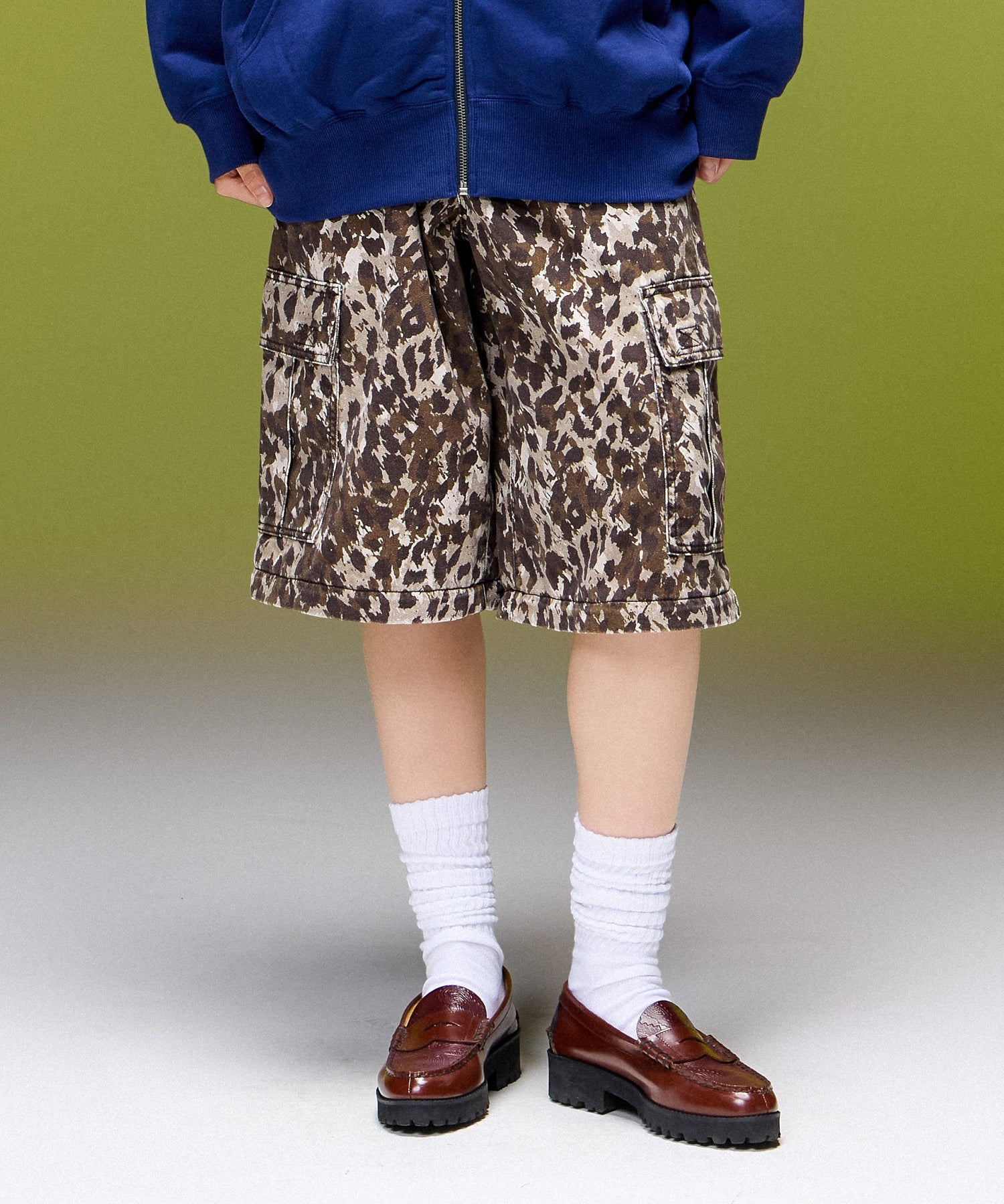 EMBLEM POCKET 2WAY WIDE LEG CARGO PANTS