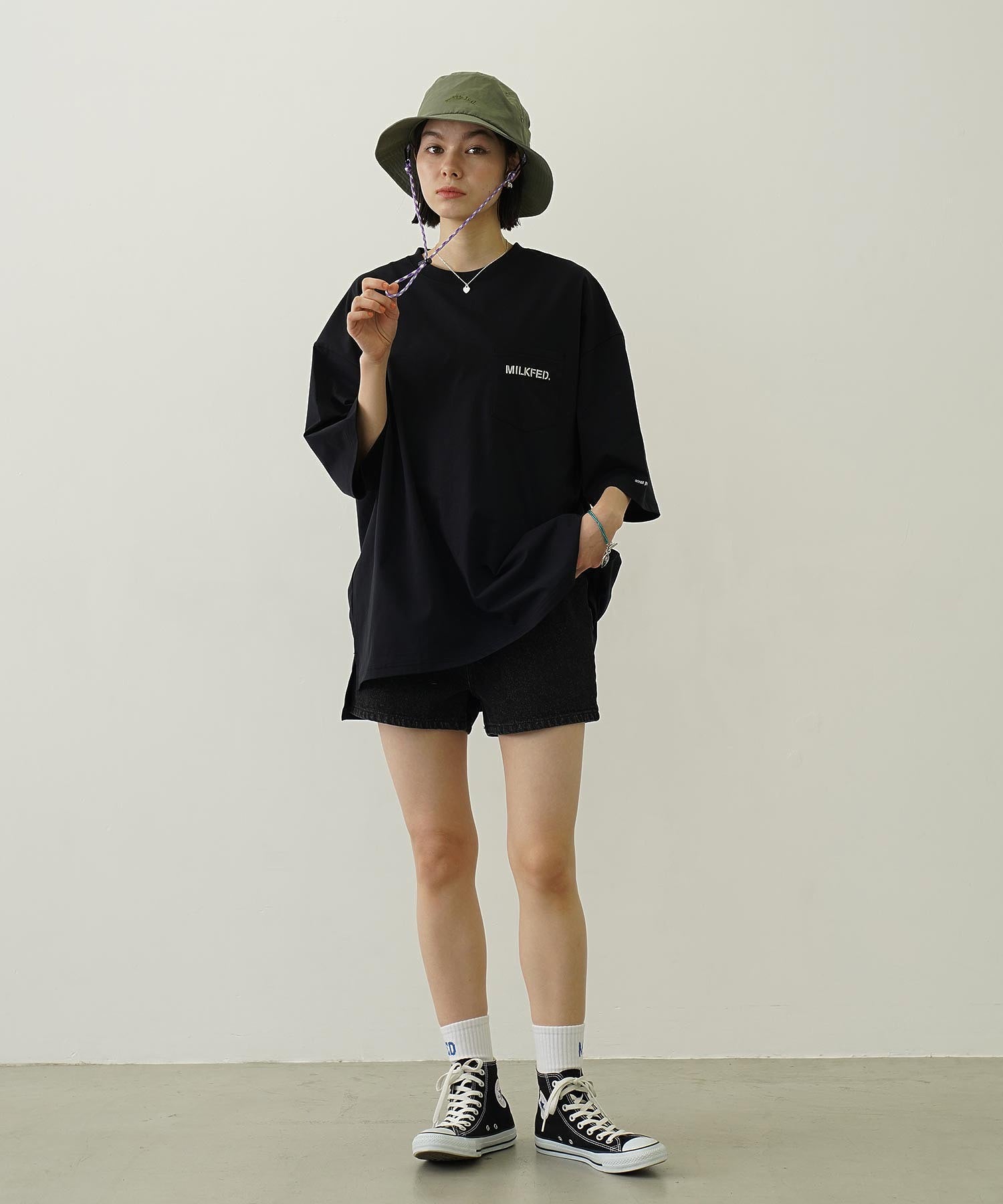 COOPER HEART DENIM SHORT PANTS