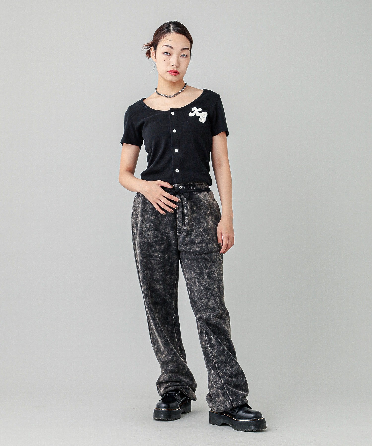 CHENILLE EMBROIDERED LOGO CARDIGAN