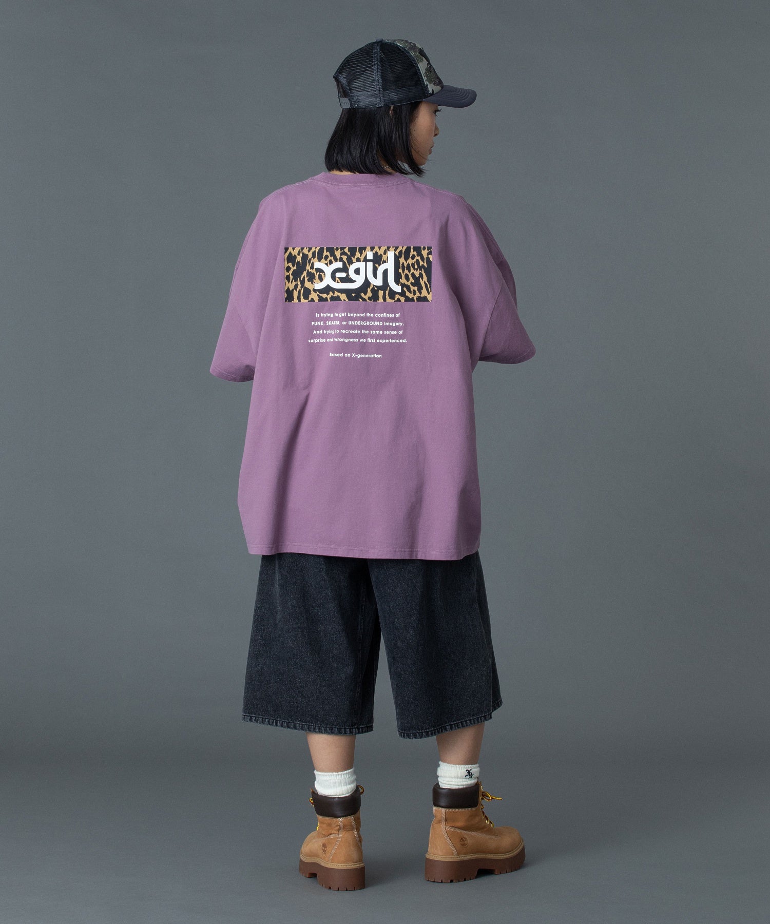LEOPARD BOX LOGO S/S BIG TEE DRESS