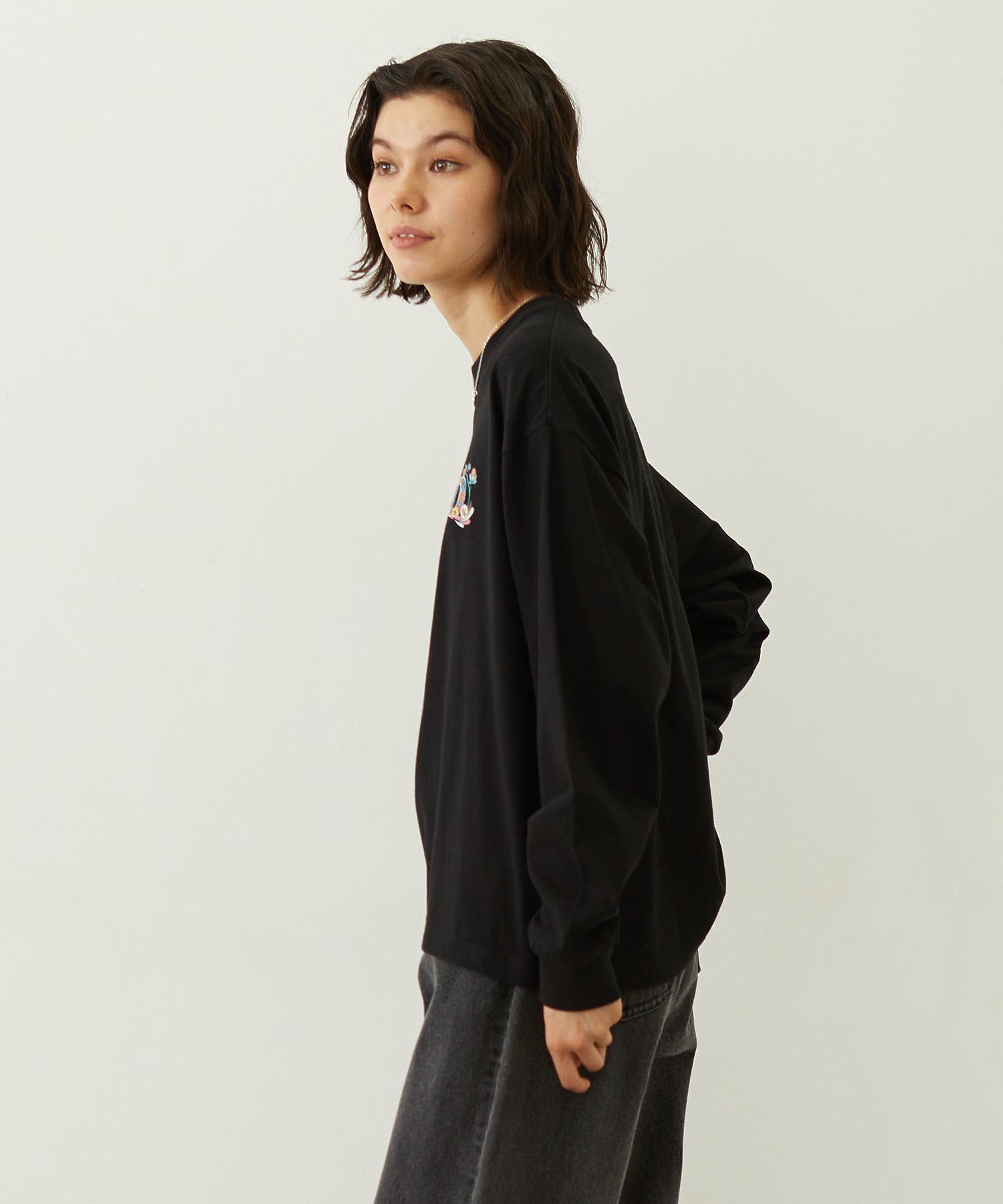 PATTERNED LOGO L/S TEE