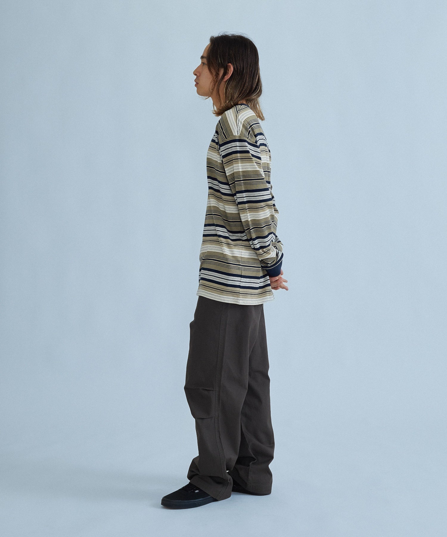 STRIPED L/S TEE