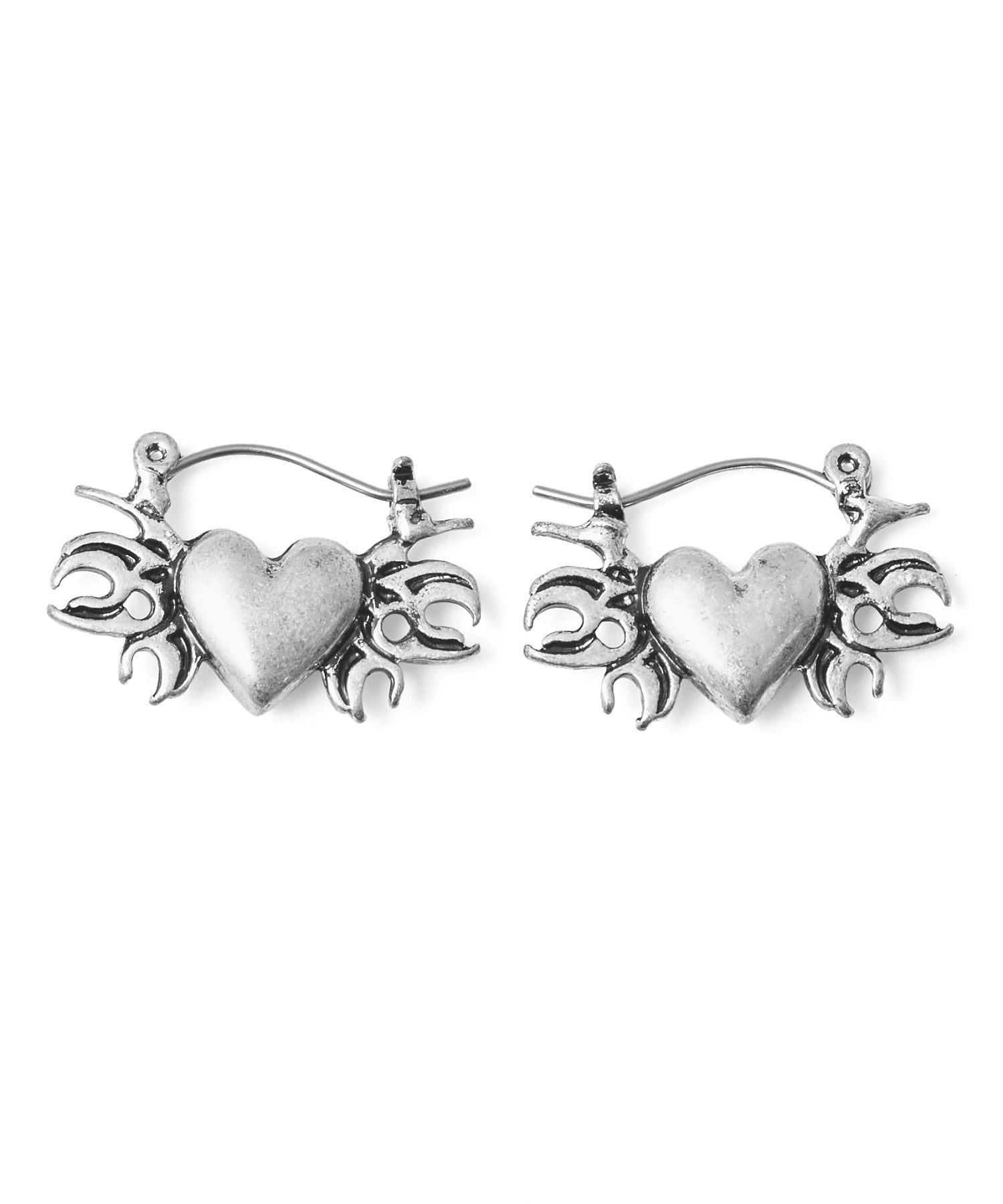 TRIBAL HEART CHARM EARRINGS
