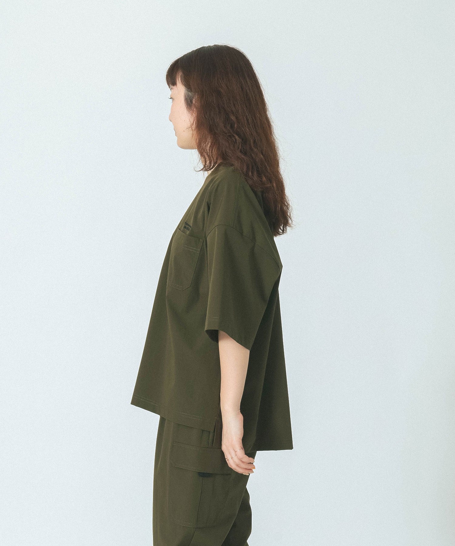 THOUSAND MILE×GENE HEAVENS/SHORT SLEEVE  POCKET TOP & CARGO TAPERED PANTS SET UP