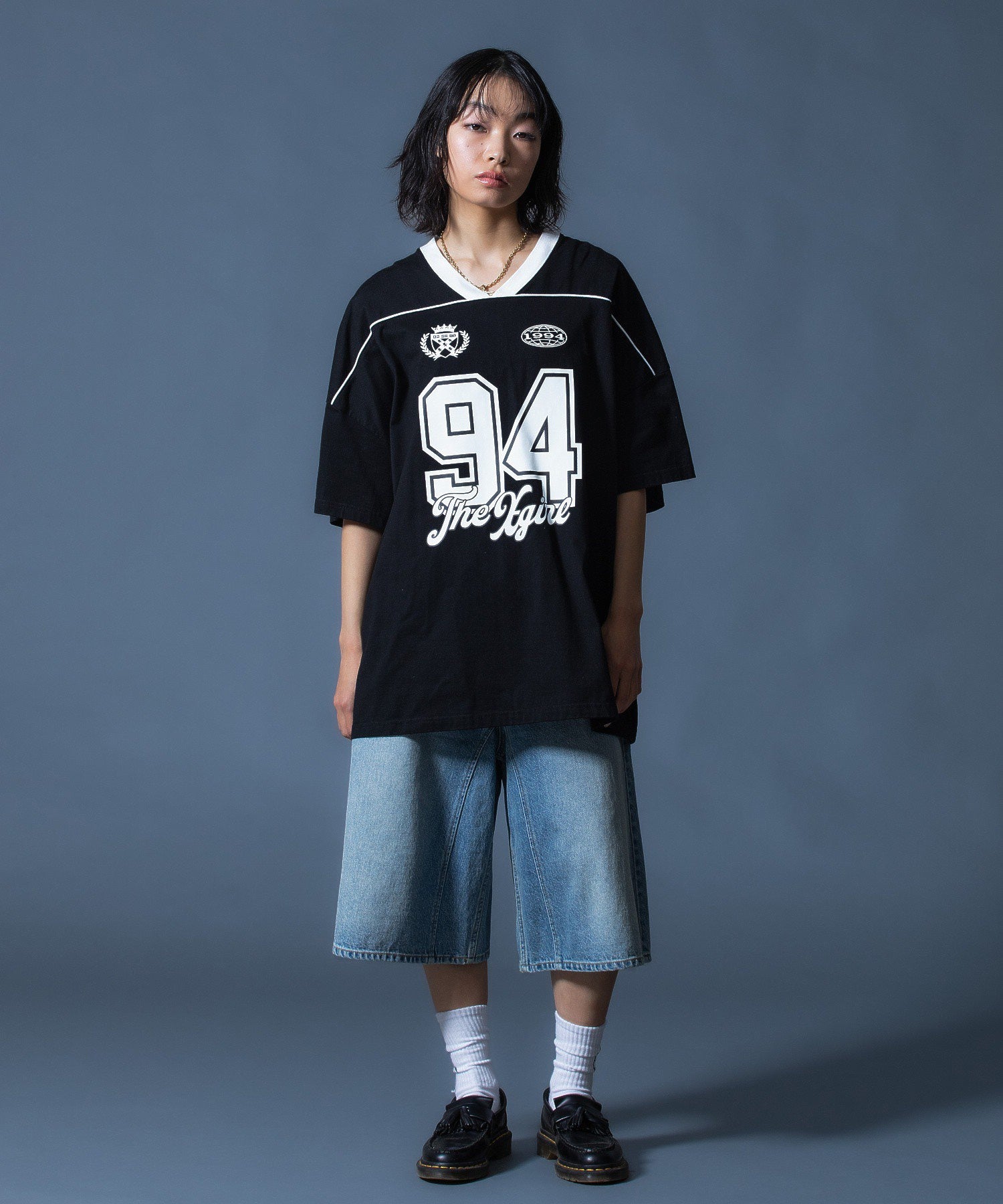 FACE LABEL NUMBER BIG TEE DRESS