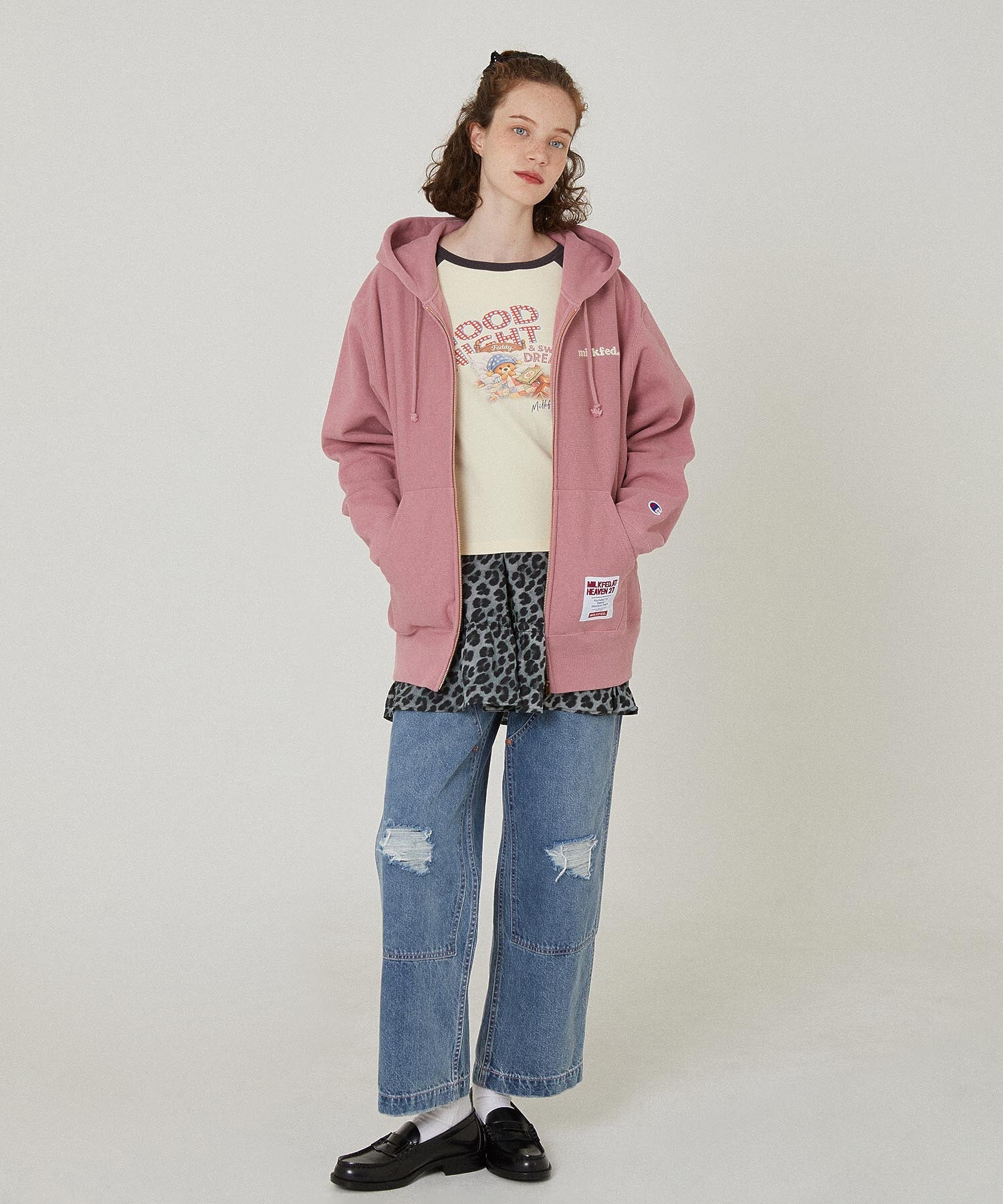 MILKFED.×CHAMPION SWEAT ZIP HOODIE