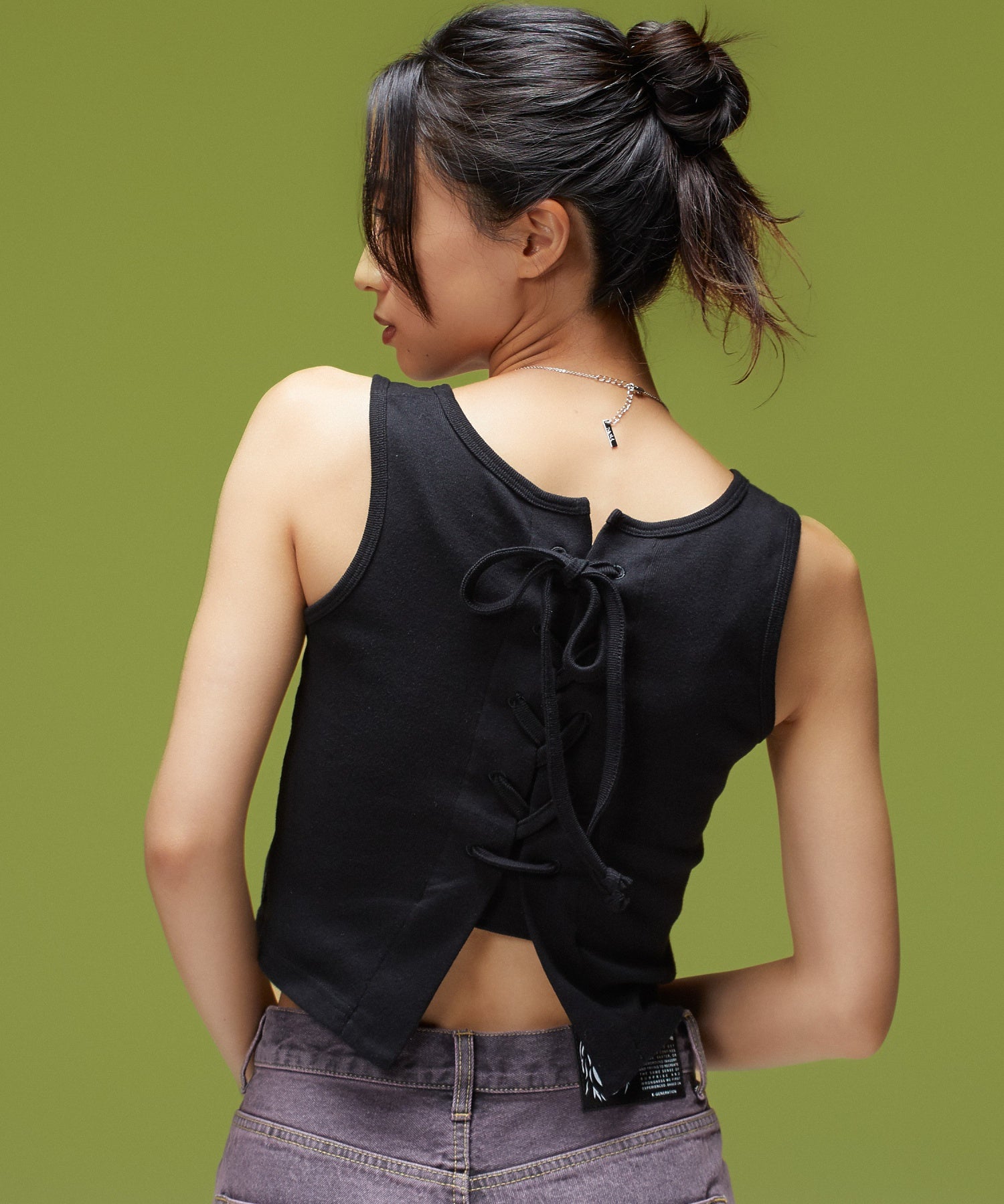 2WAY LACE UP TANK TOP