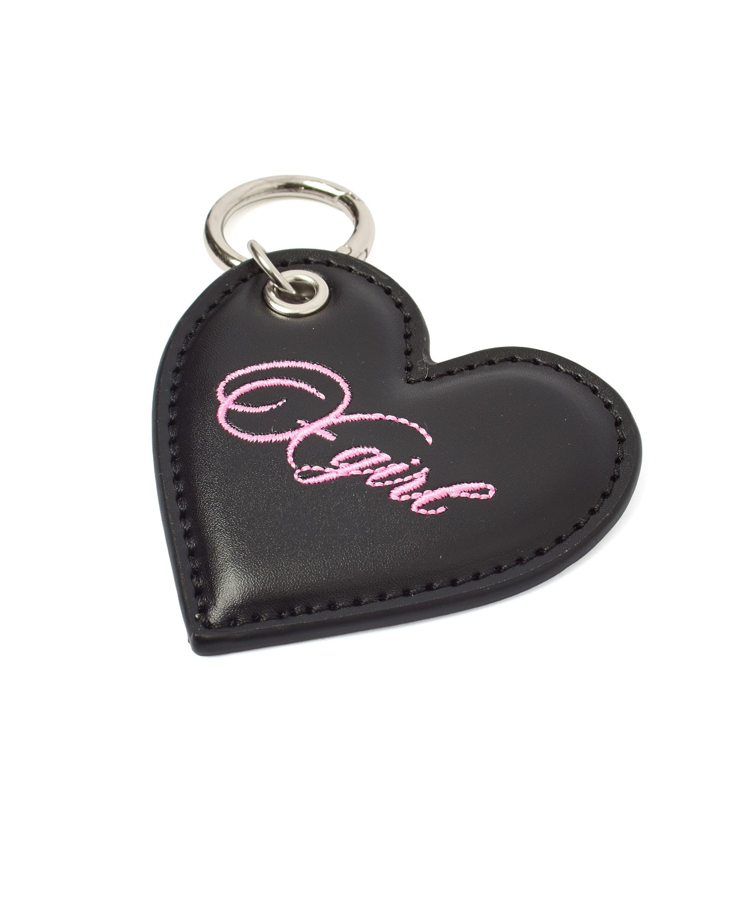 FAUX LEATHER HEART KEYRING
