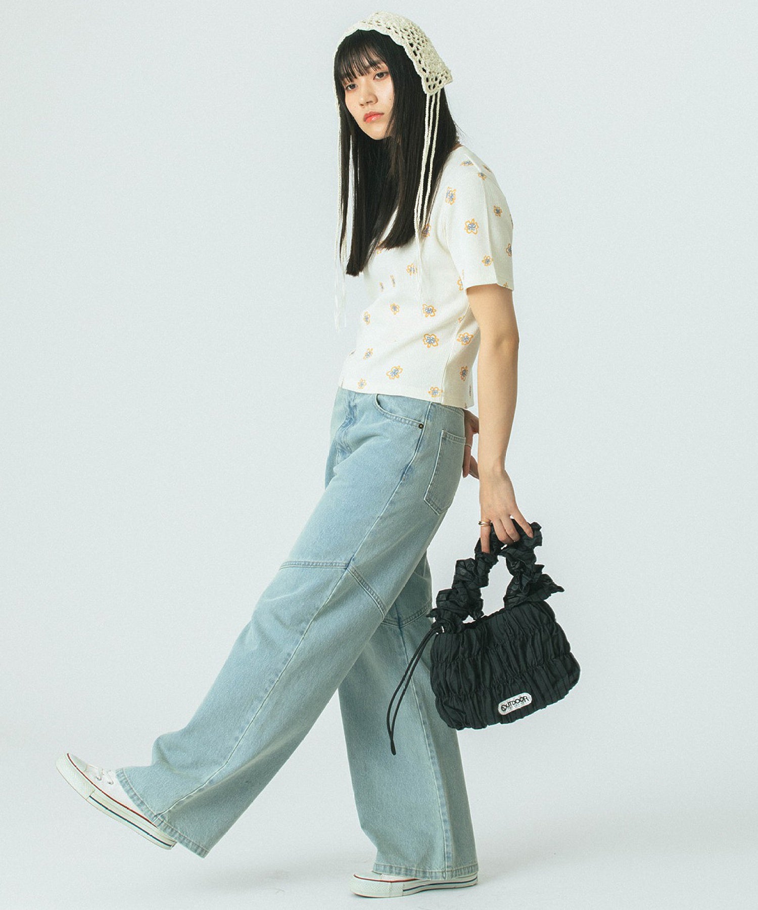 OUTDOOR PRODUCTS/STRIPE FRILL SHOULDER