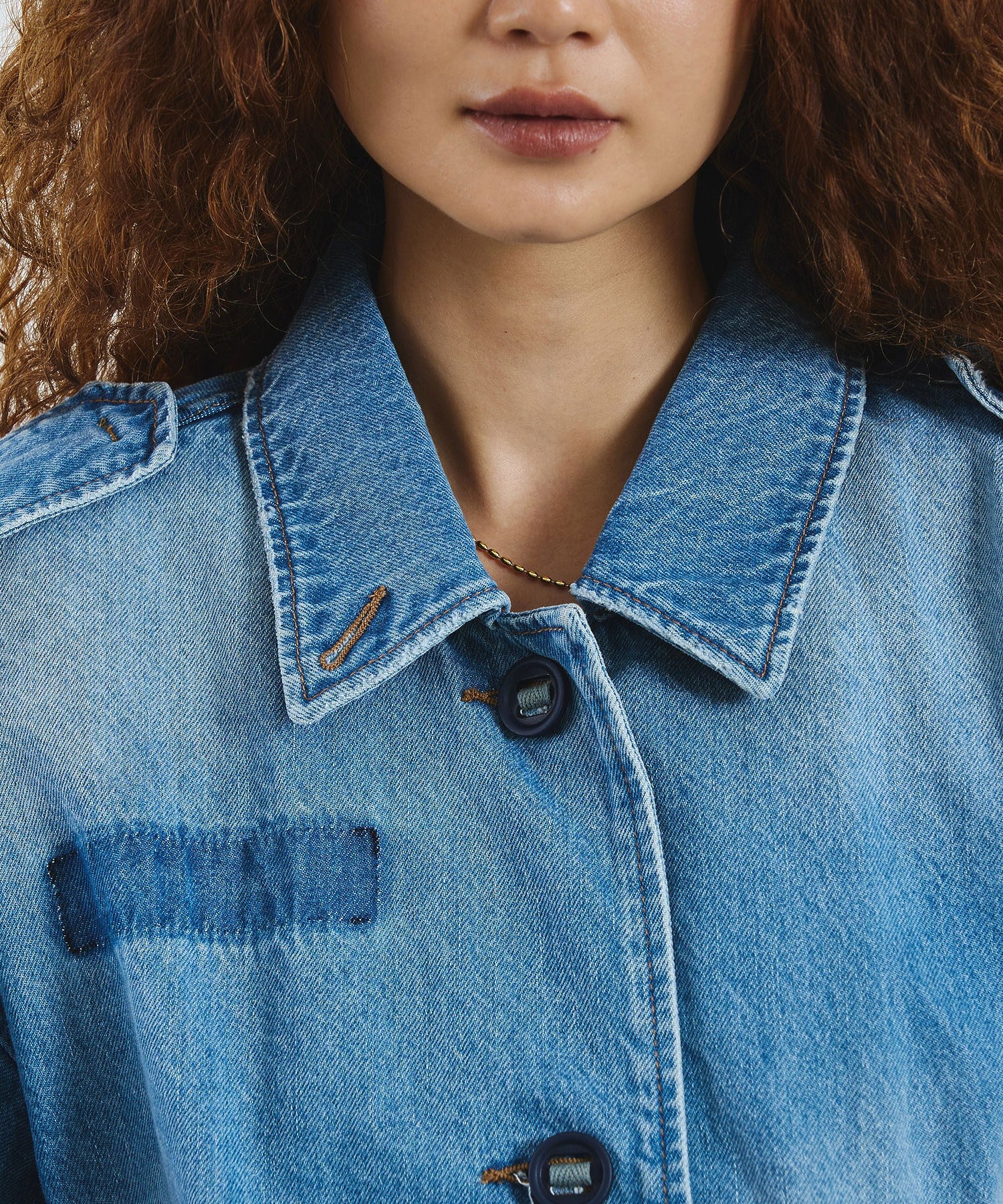mici/VOLUME SLEEVE DENIM JACKET