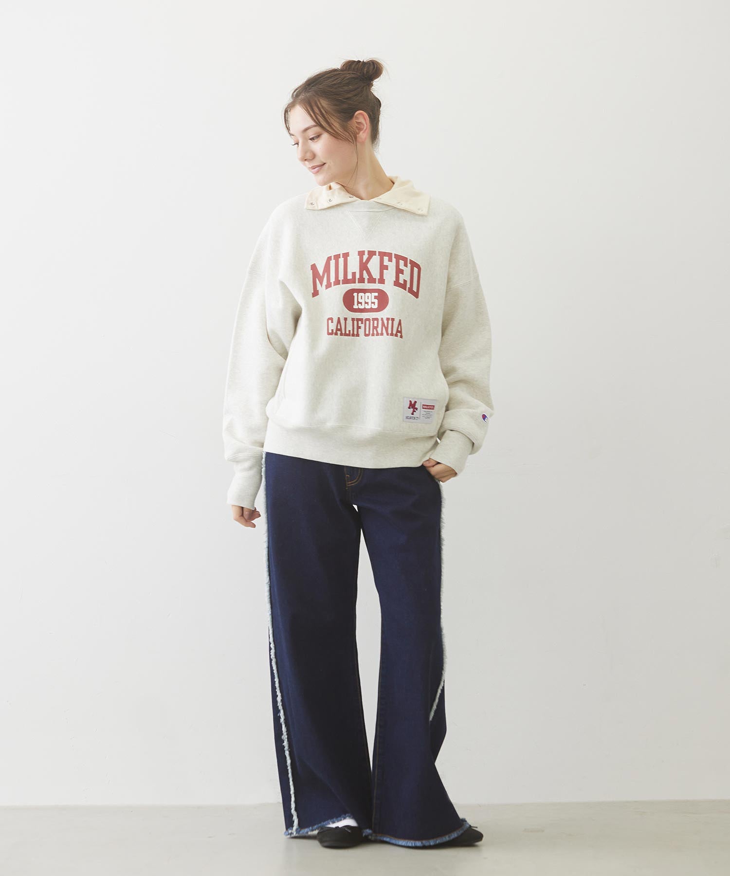 MILKFED.×CHAMPION SWEAT TOP