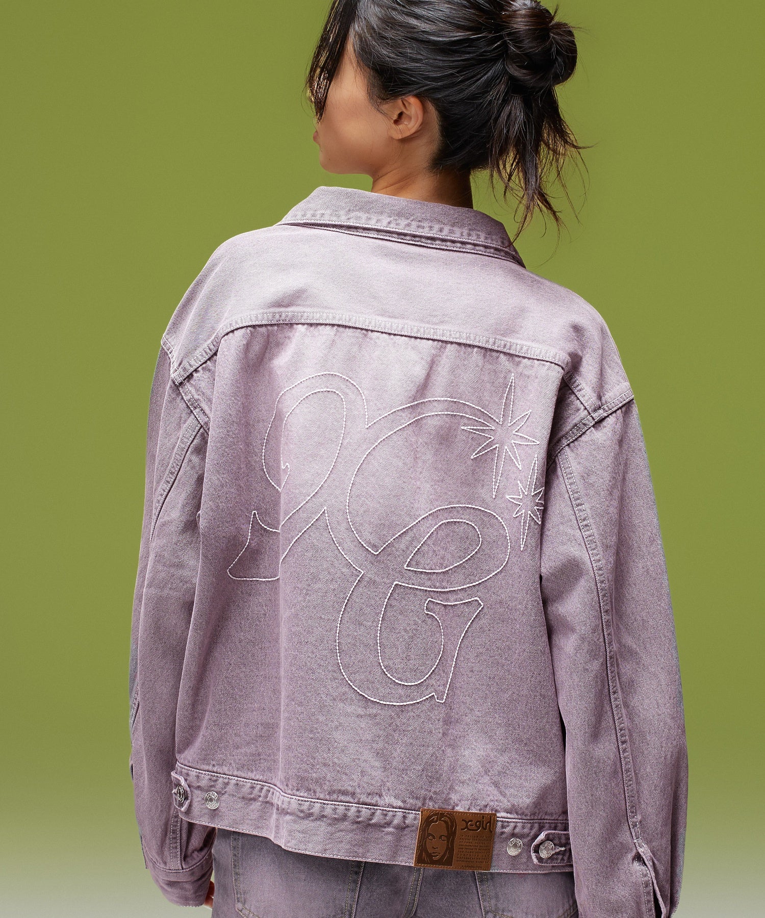 LOGO MARK STITCHED DENIM JACKET