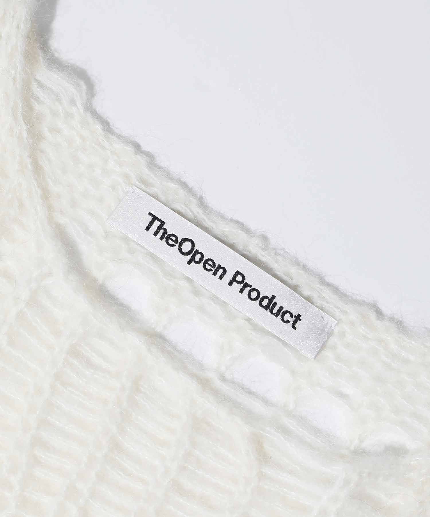 THE OPEN PRODUCT /ザオープンプロダクト/ IRREGULAR NETTED SWEATER/GTO223KT005
