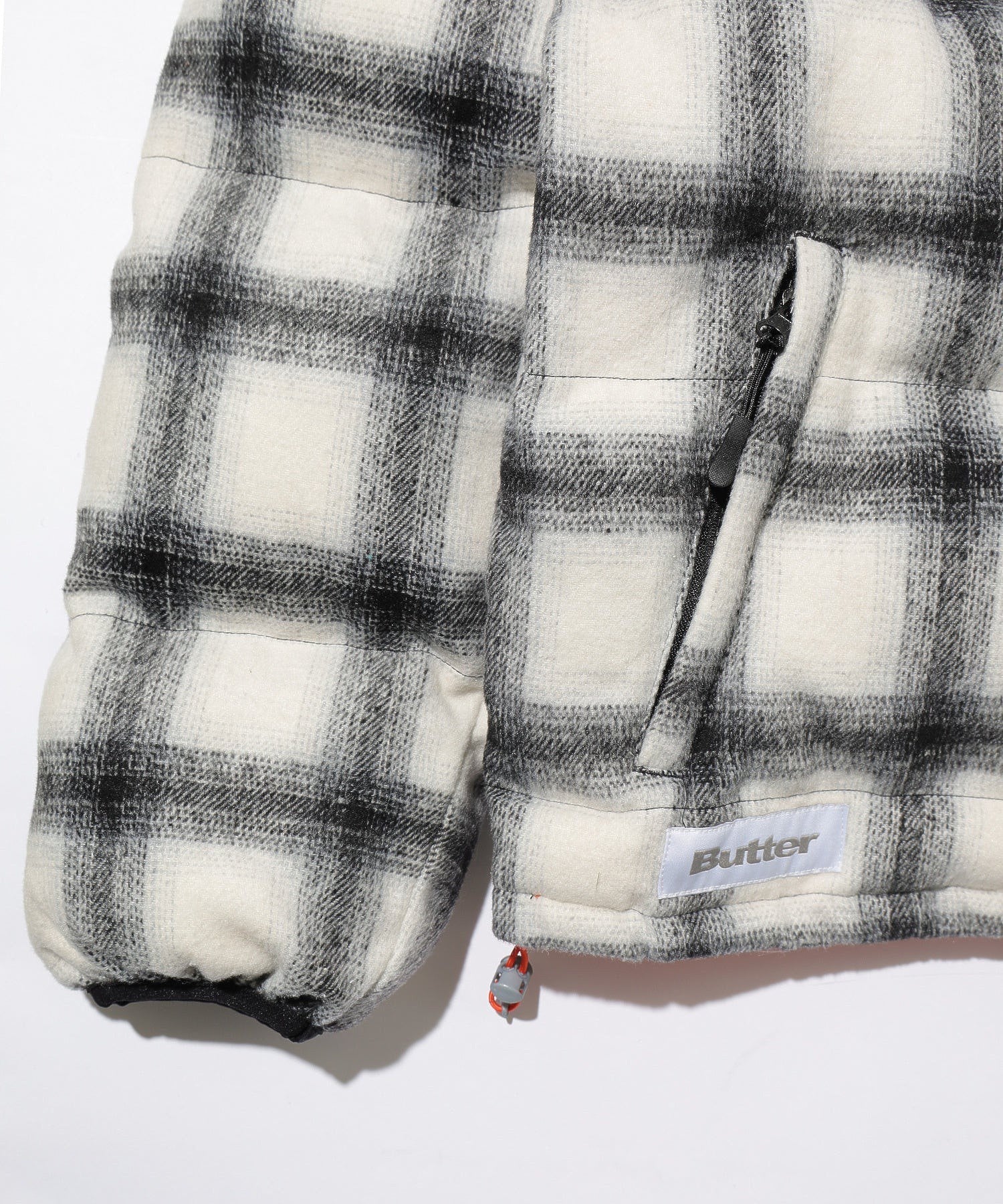 BUTTER/バター/Reversible Plaid Puffer Jacket