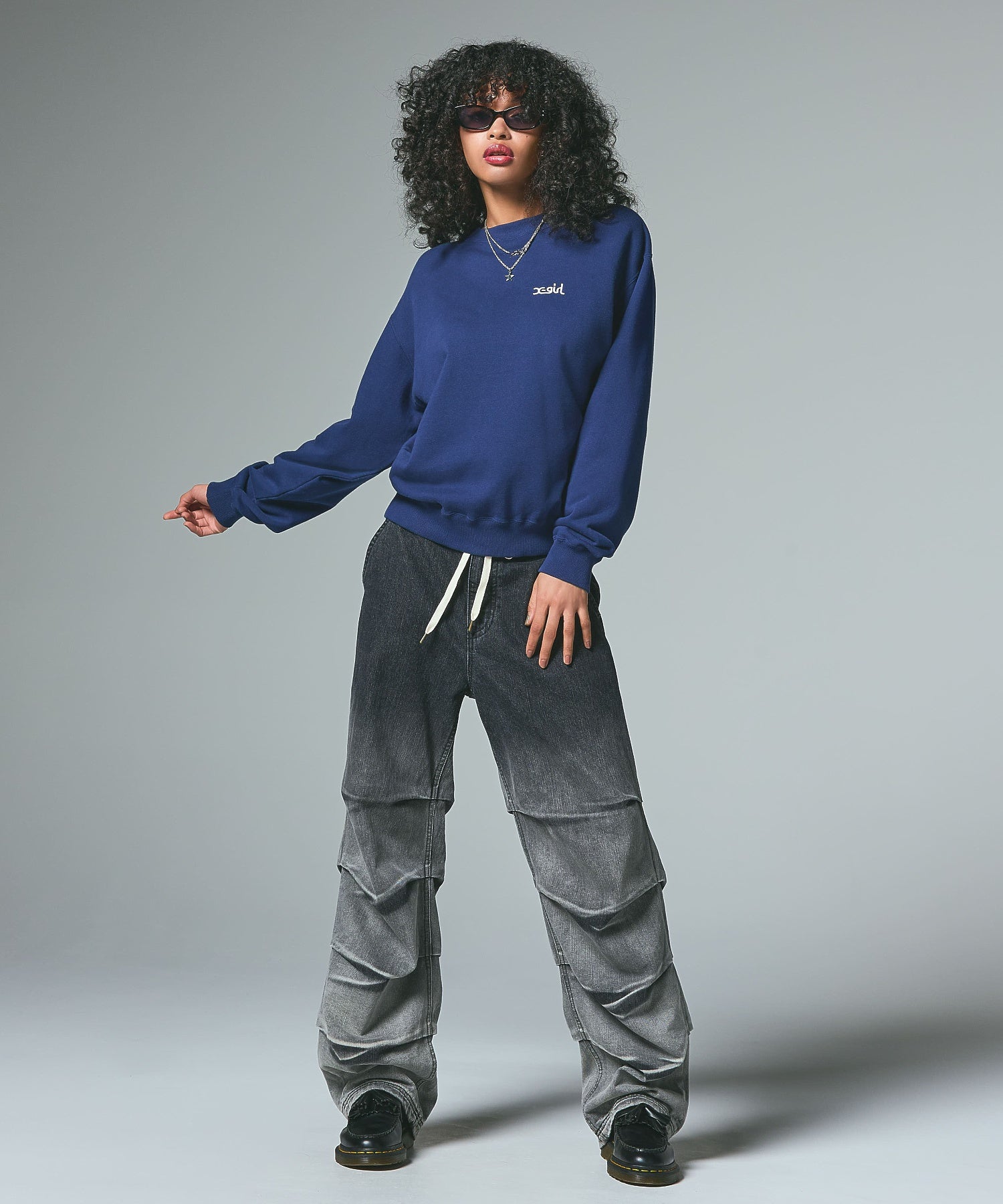 GRADIENT DENIM EASY PANTS