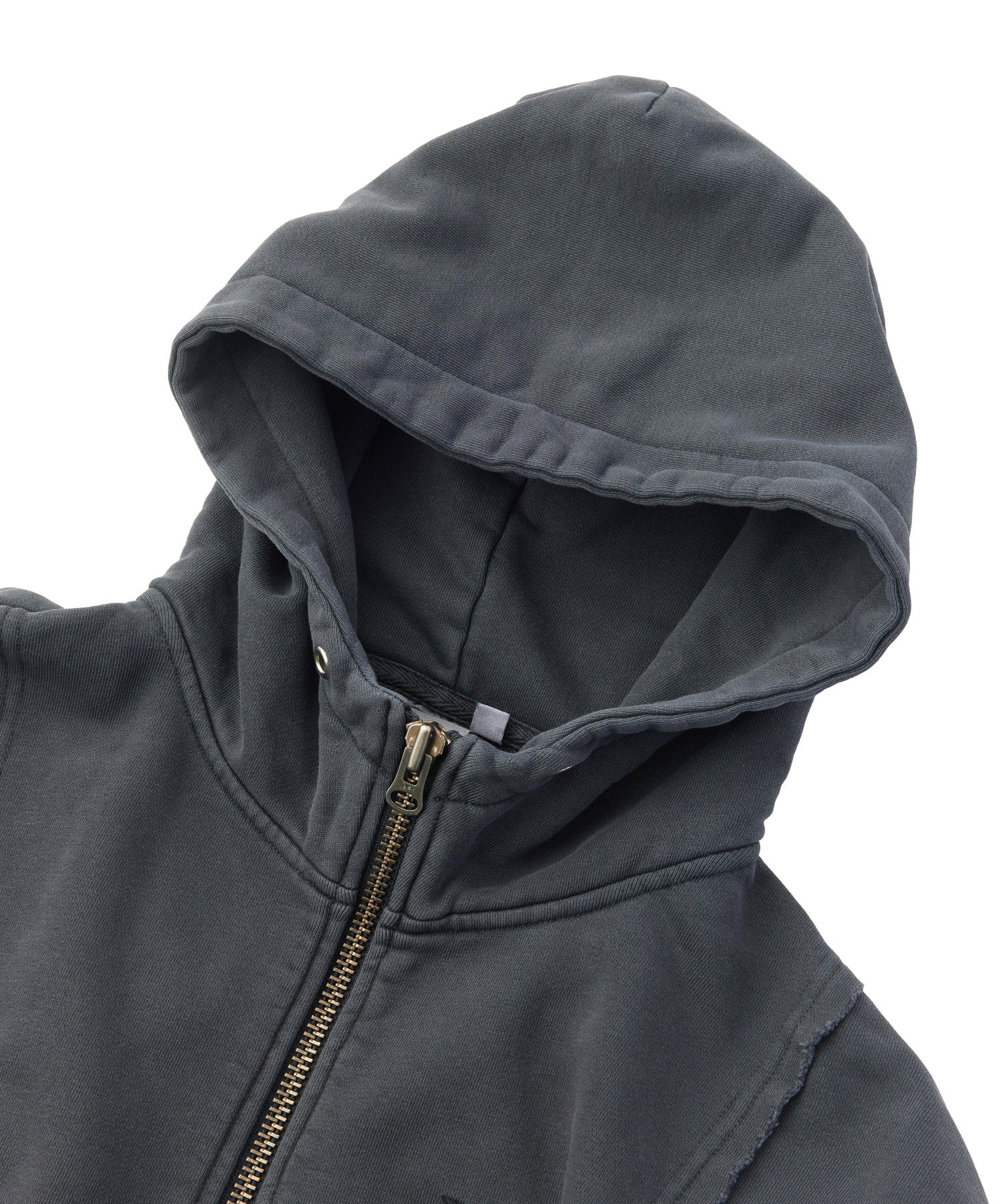 DISTRESSED ZIP UP SWEAT HOODIE DRESS