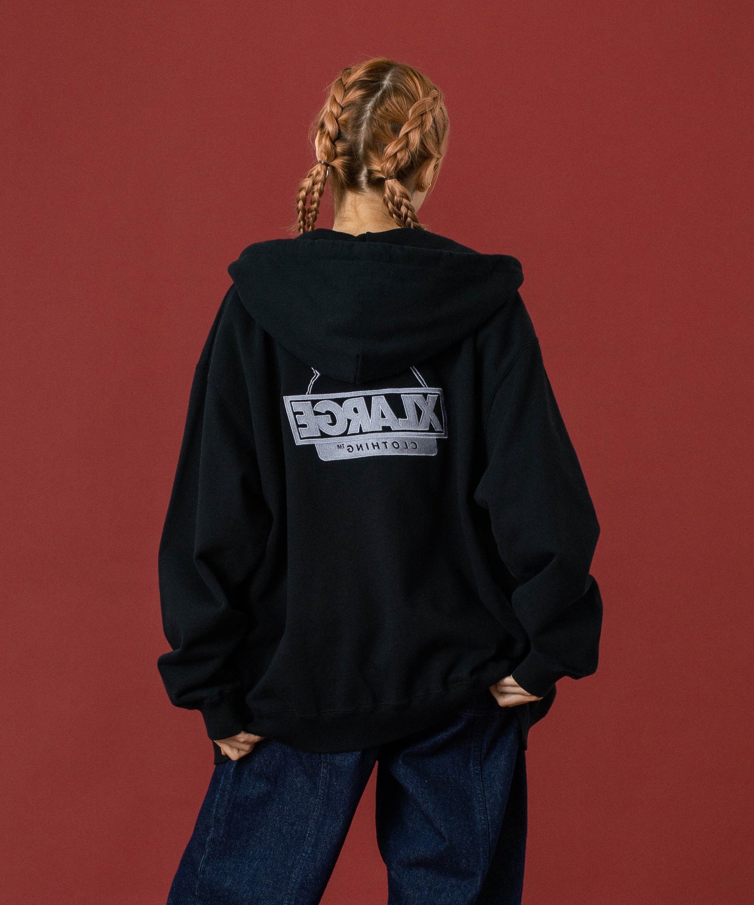 BACKSIDE OG ZIP UP HOODED SWEATSHIRT