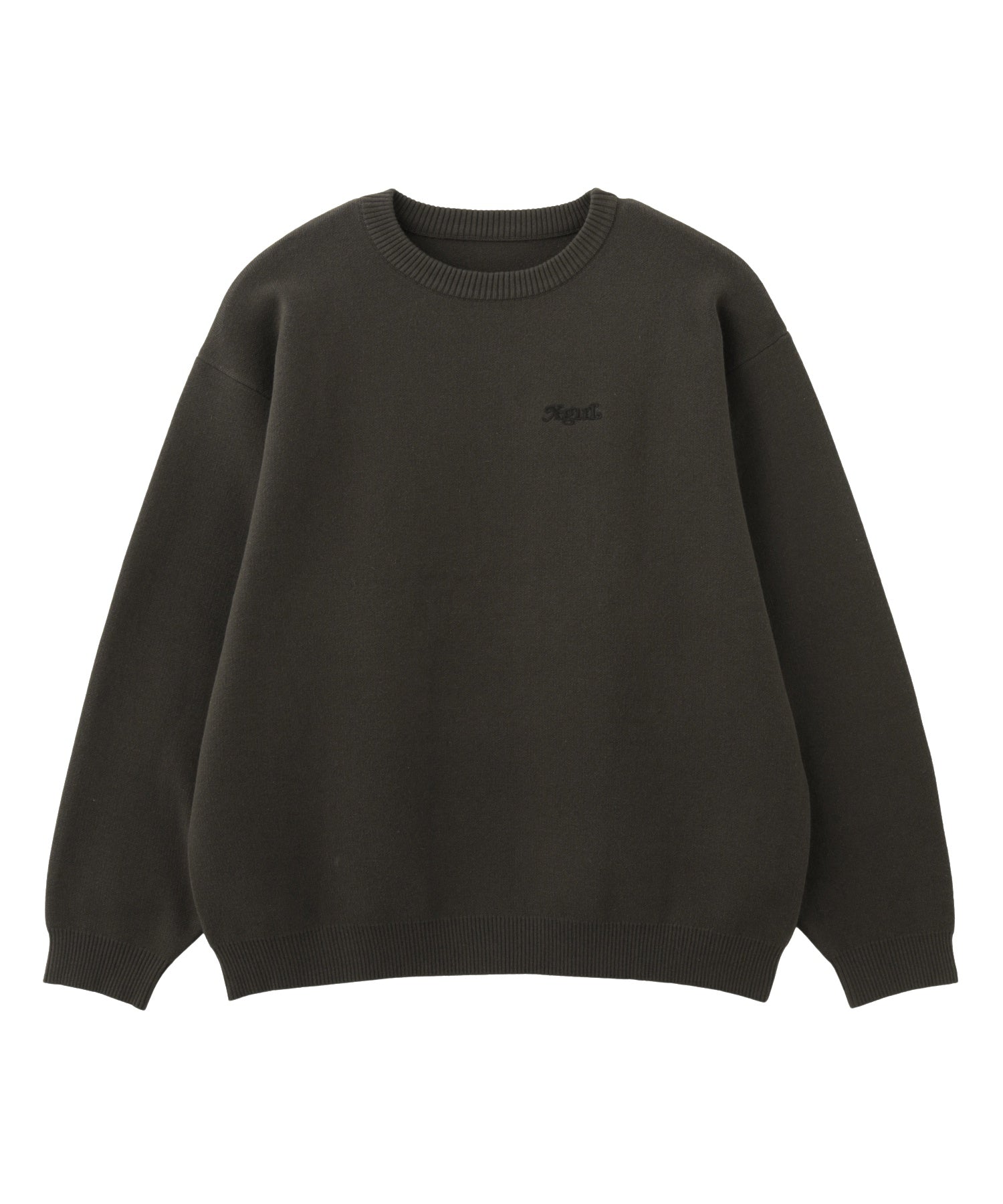 FACE EMBROIDERY KNIT TOP