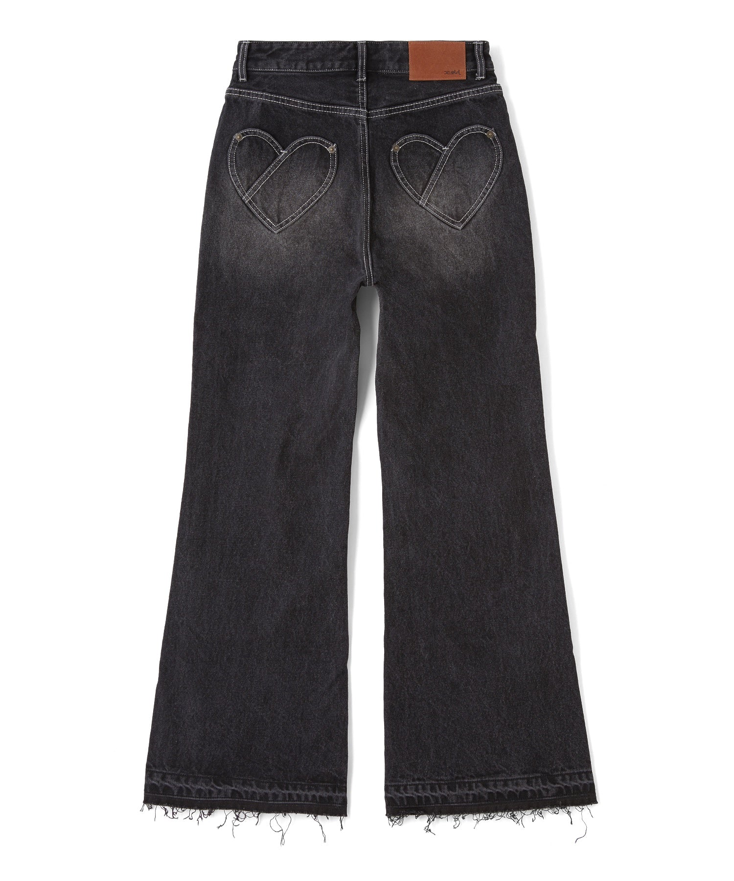 HEART POCKET FLARE DENIM PANTS